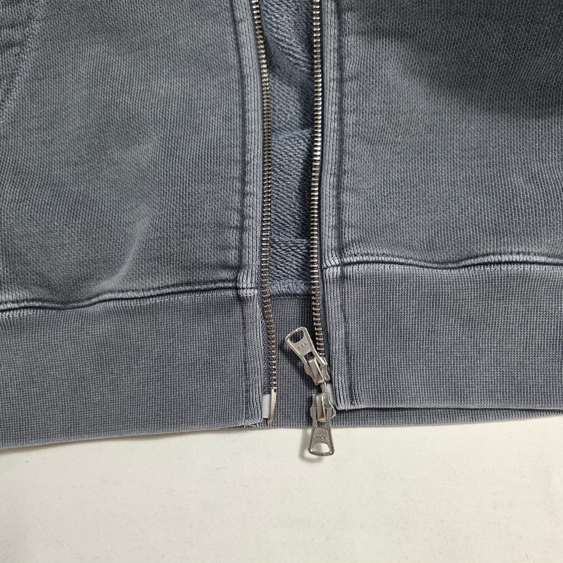 0702 소버먼트 [SOVERMENT] 오버핏 워싱 후드 집업 L 그레이 상품이미지5