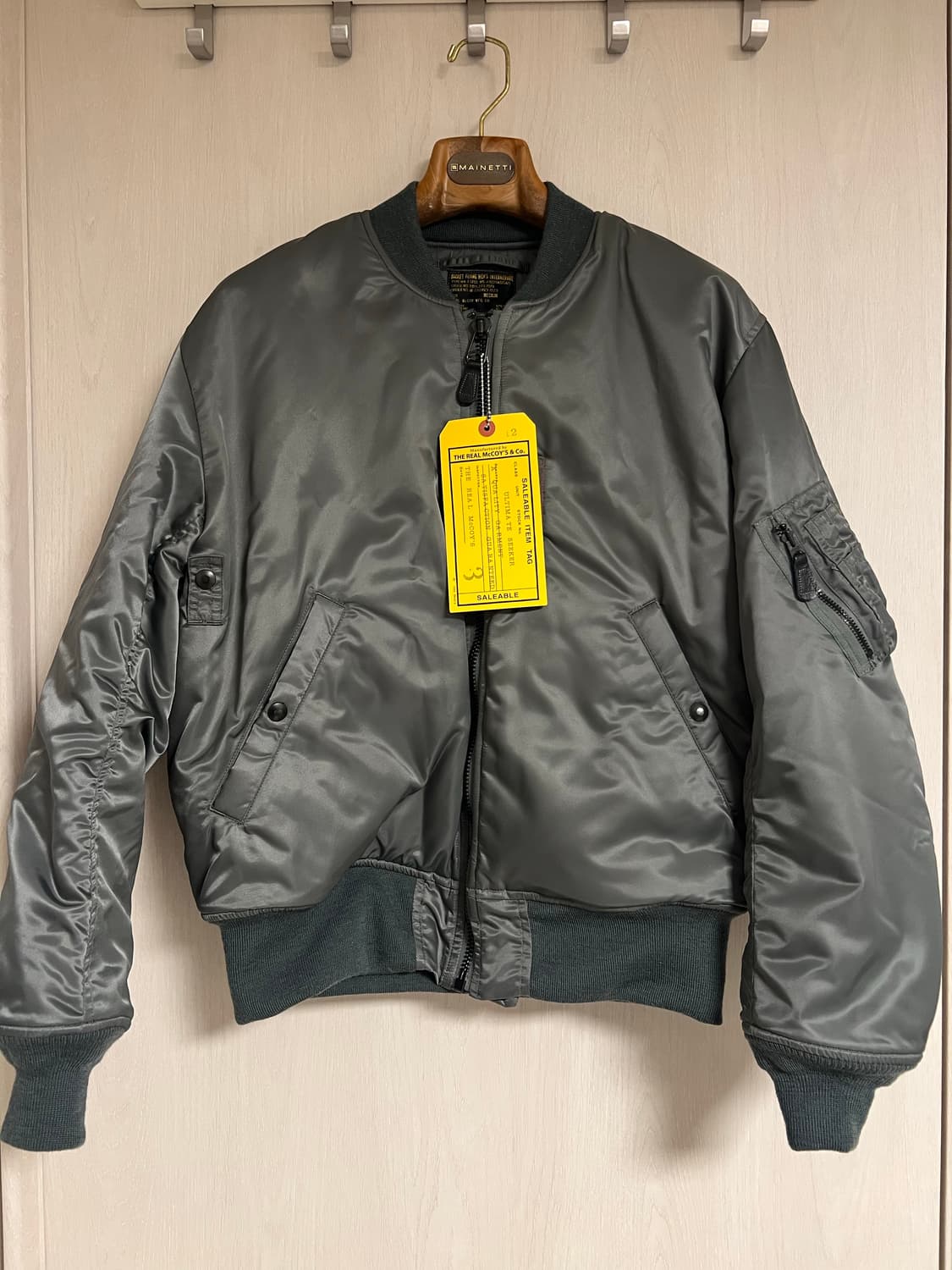 리얼맥코이 MA-1 MJ25112 M사이즈 노데칼 새상품 상품이미지1