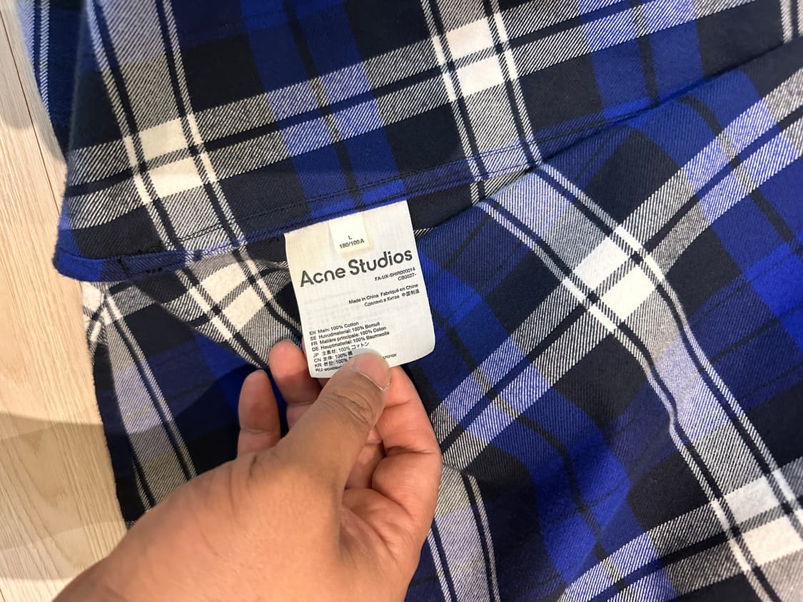 아크네 플란넬 블루 셔츠(김선호셔츠) 상품이미지2