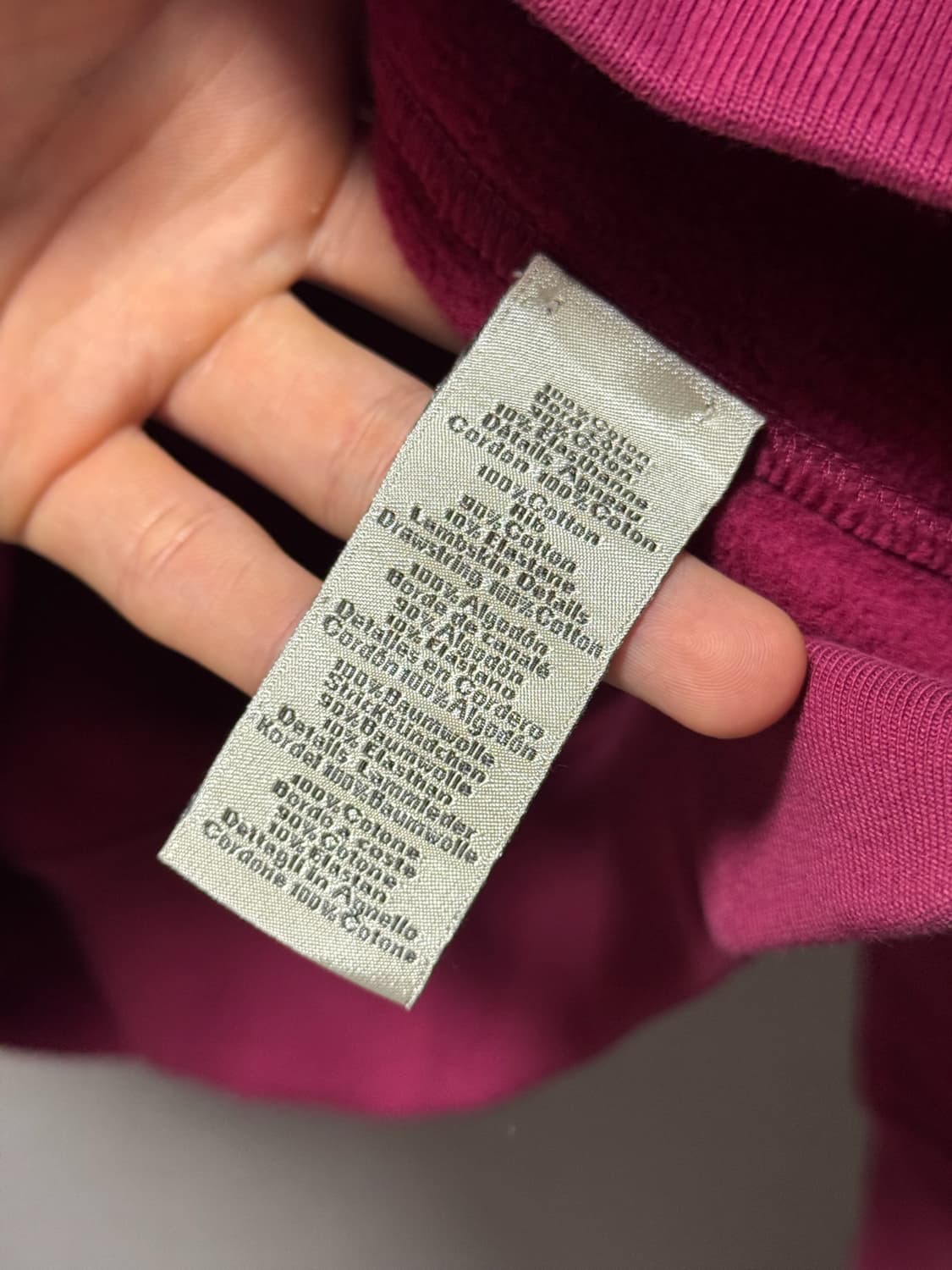 에르메스 가죽패티 후드티 자주색 M 상품이미지6