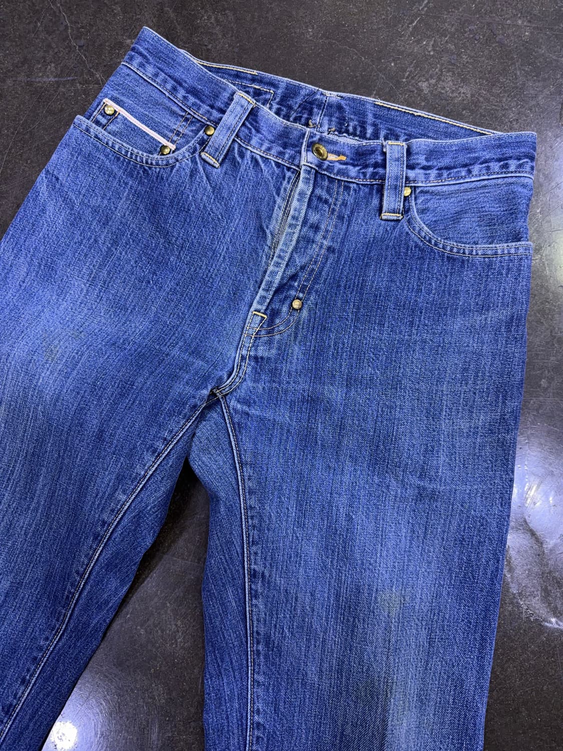 Gap 갭 셀비지 버튼플라이 래귤러핏 빈티지 데님팬츠 28 상품이미지3