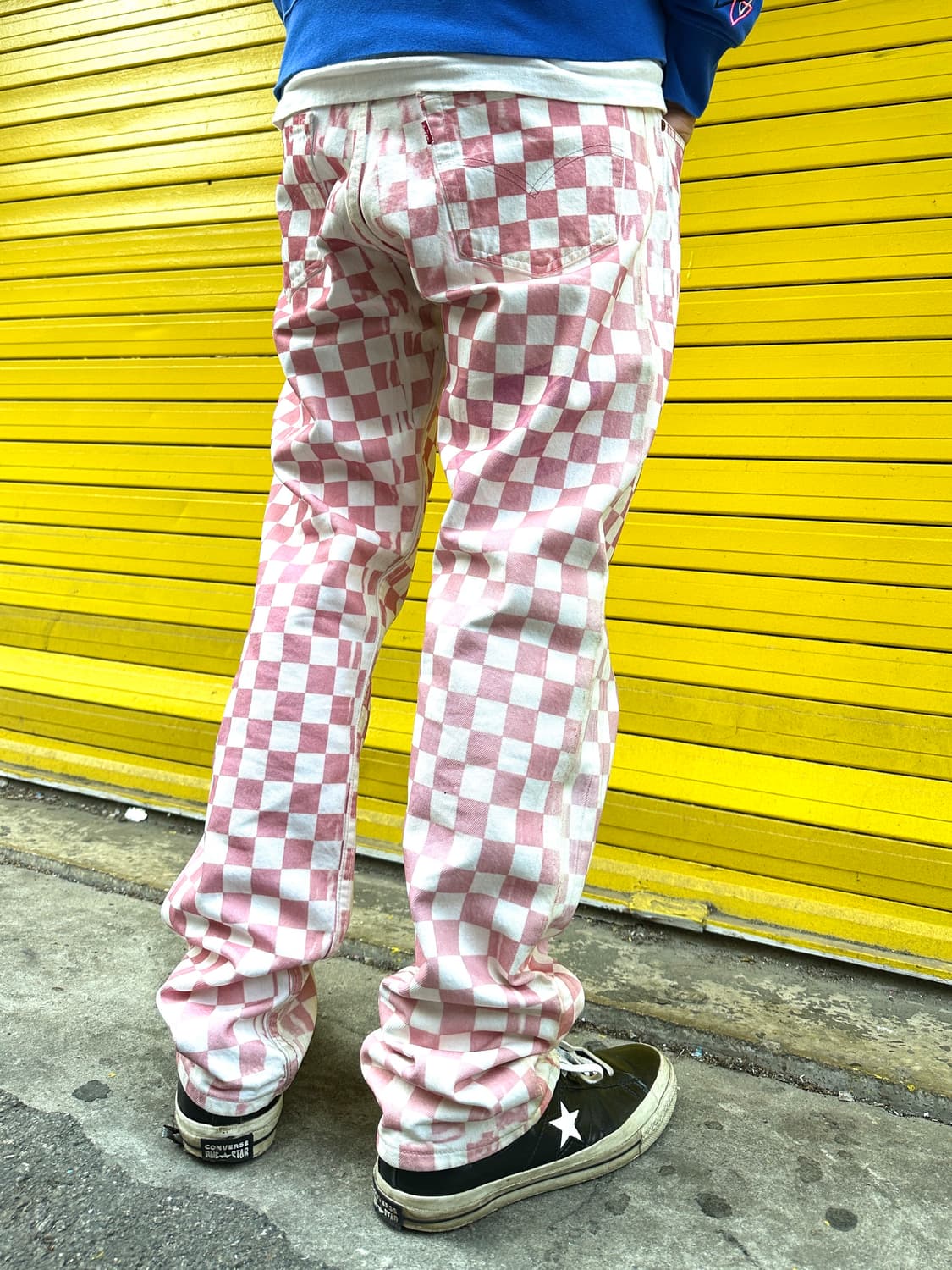 리바이스 501 체커보드 데님팬츠 RACS72 커스텀 상품이미지3