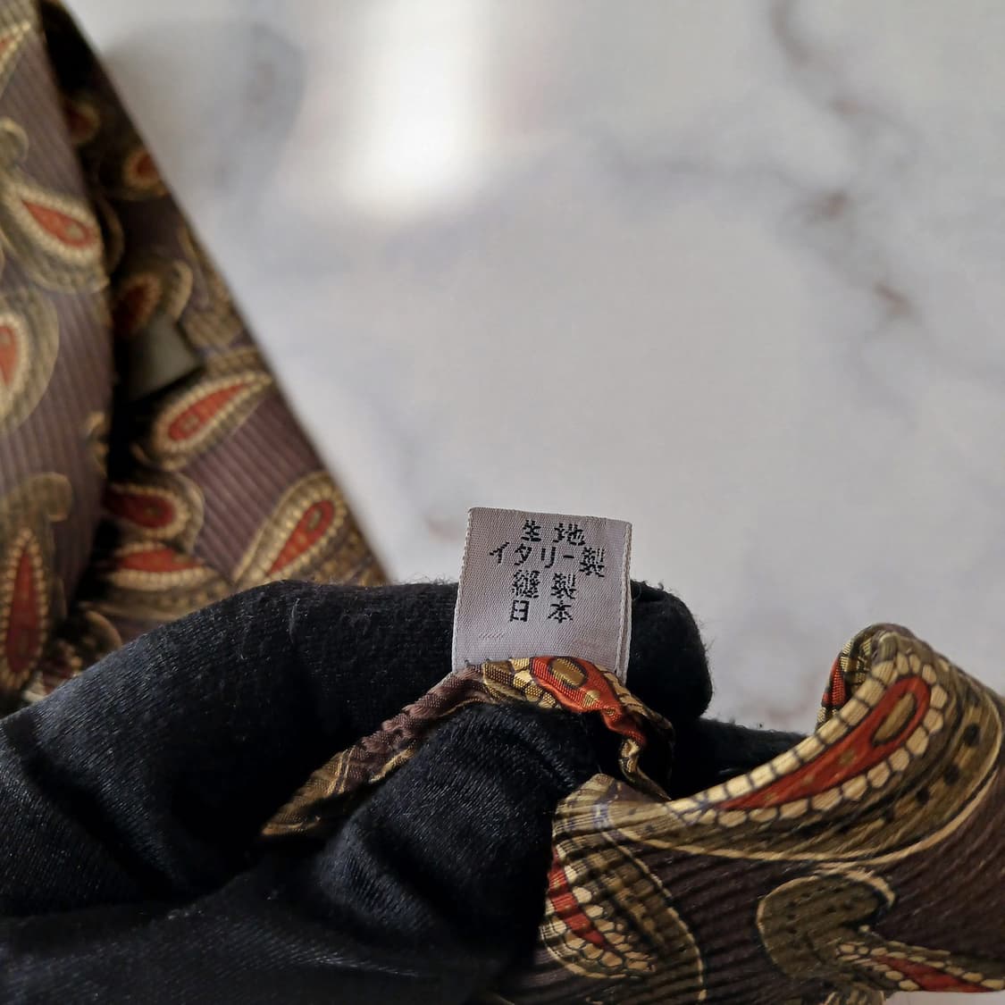 더반(다반) 실크 브라운 페이즐리 넥타이 8.6cm A등급 A19017
 상품이미지9