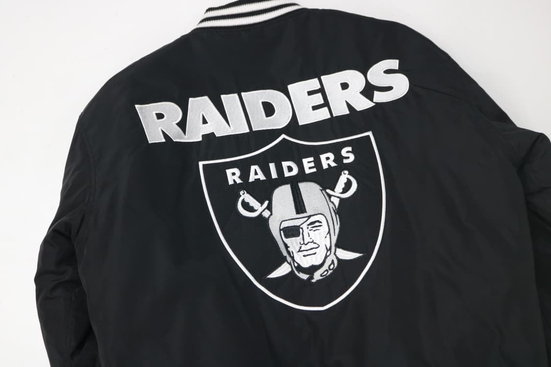 AVIREX 아비렉스  x NFL 레이더스 빅로고 스타디움 자켓 (M) 상품이미지3