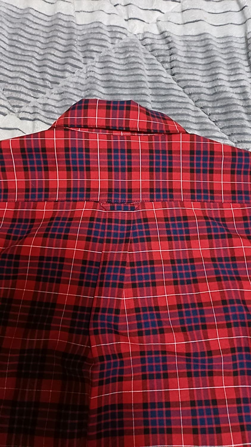 빈폴 체크남방 100 가슴55 기장77 상품이미지5