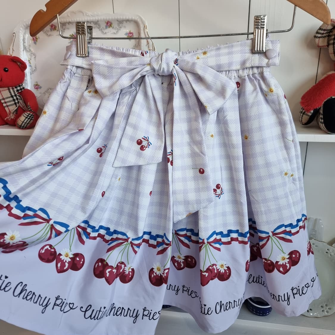  Ank Rouge(앙크루즈) 체리 리본 플레어 스커트  상품이미지7