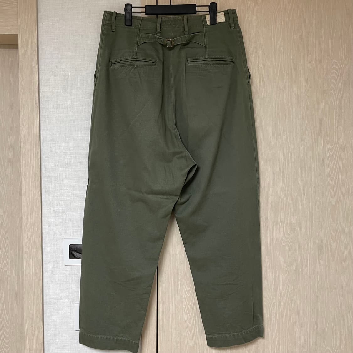 캐피탈 치노 하이웨이스트 님 팬츠 카키 상품이미지2