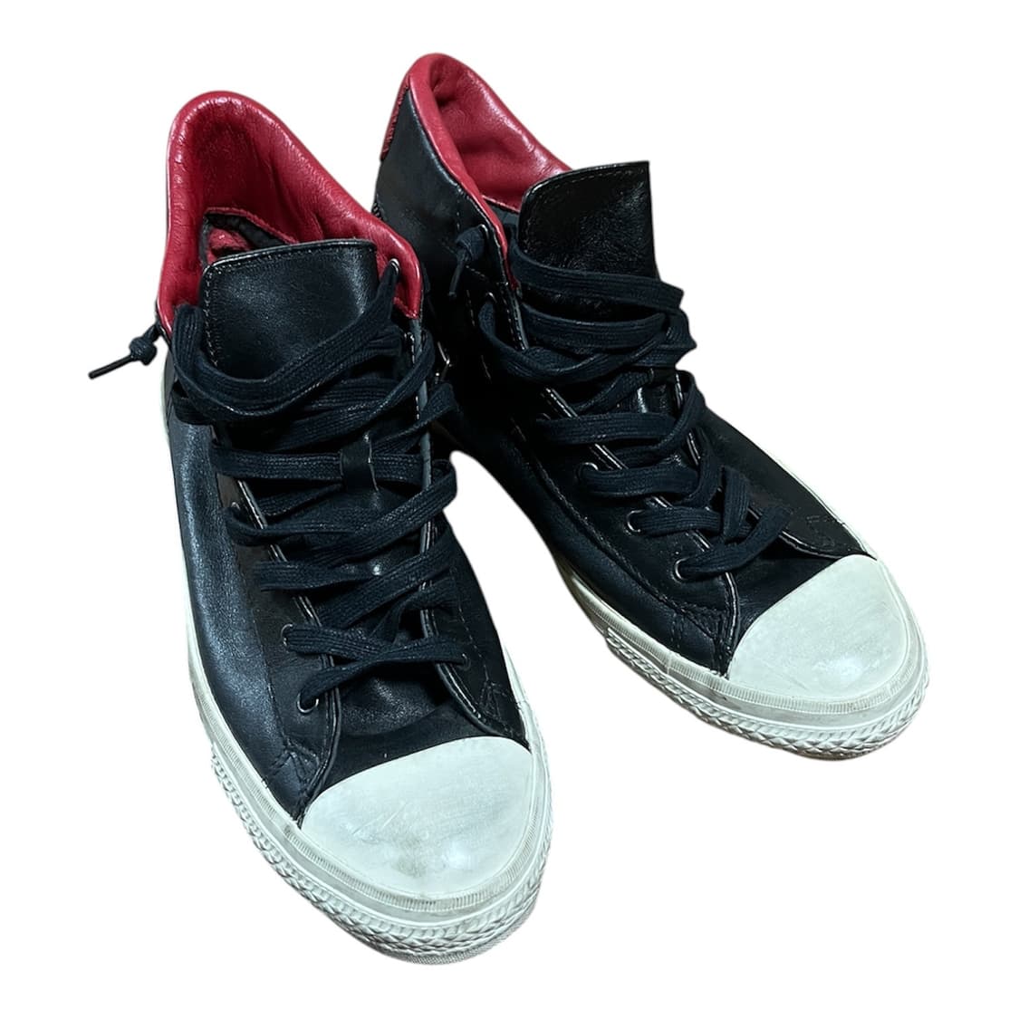 Converse X John varvatos 레더 하이탑 검빨 상품이미지2