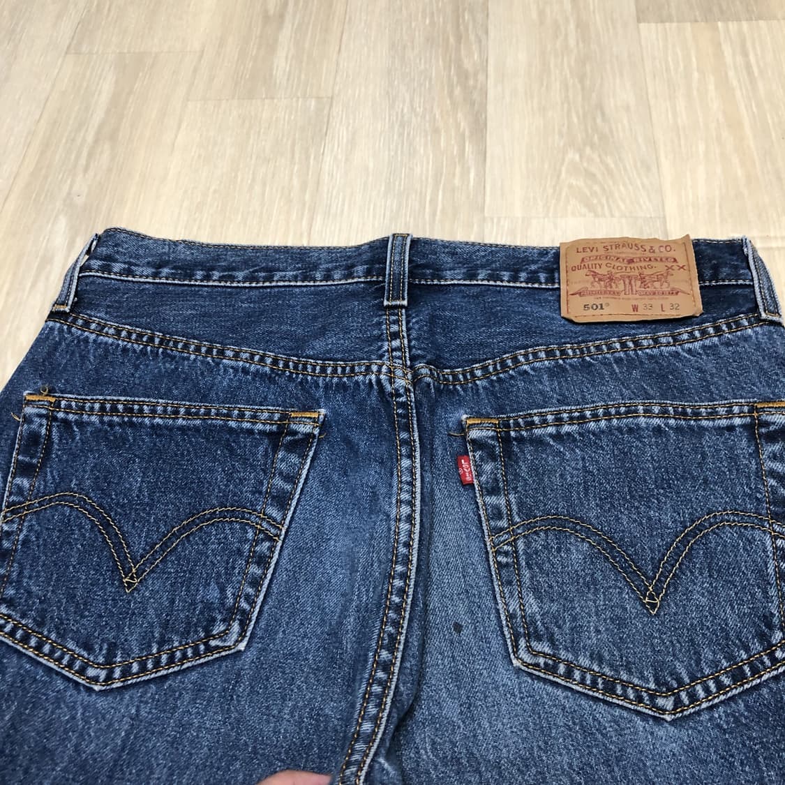 (32) 00's 리바이스 501 스트레이트핏 워시드 중청 데님 상품이미지6