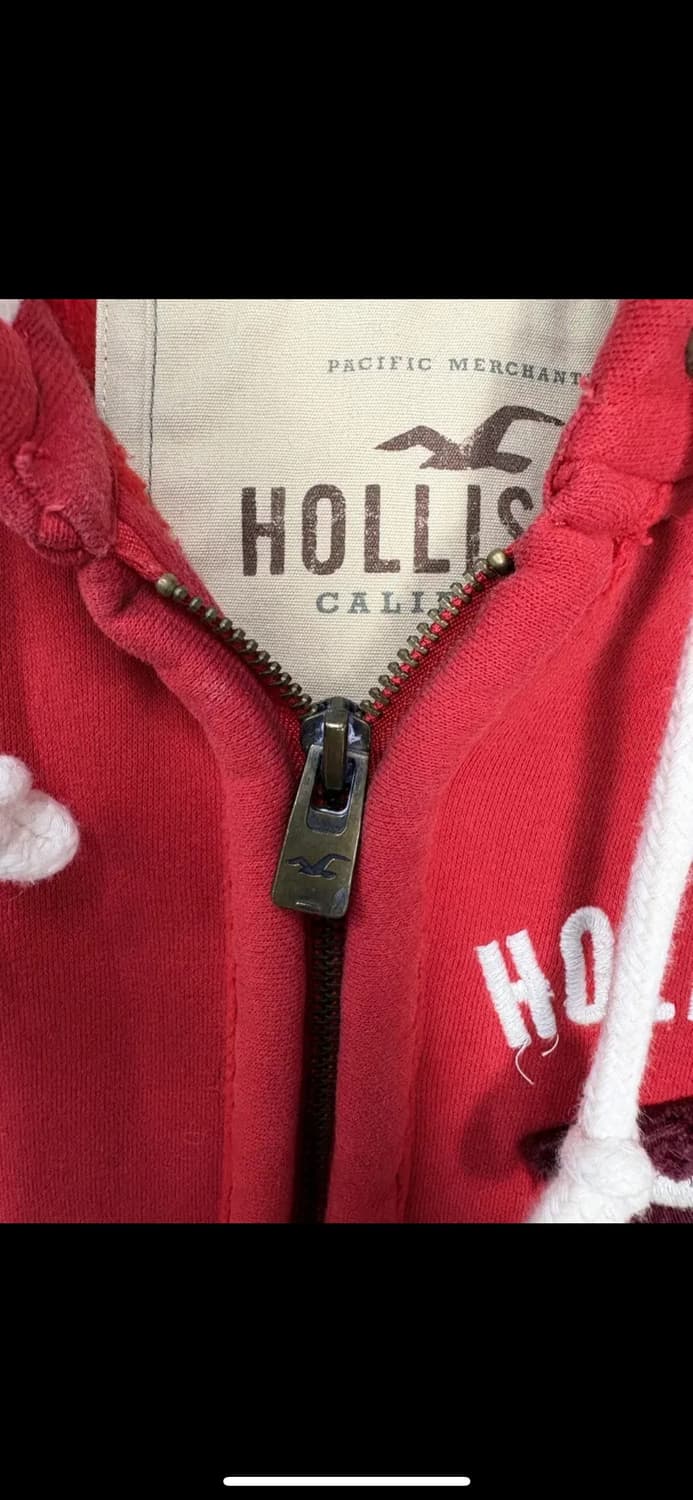 홀리스터 레드 스펠로고 후드집업 H2510 상품이미지4