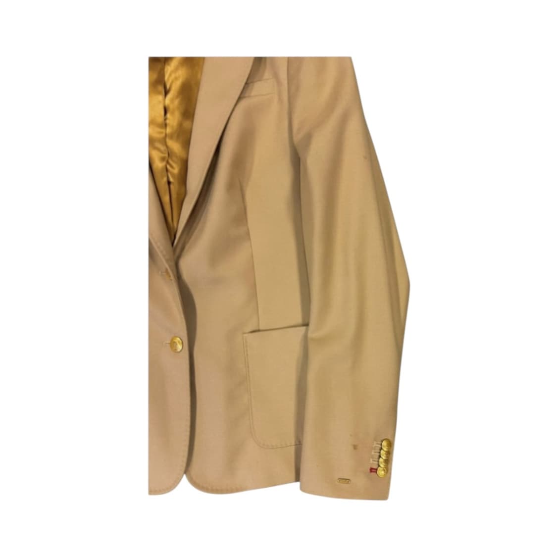 W- M) 타미힐피거 로로피아나 울 캐시미어 베이지 금장 블레이저 OB- 상품이미지5