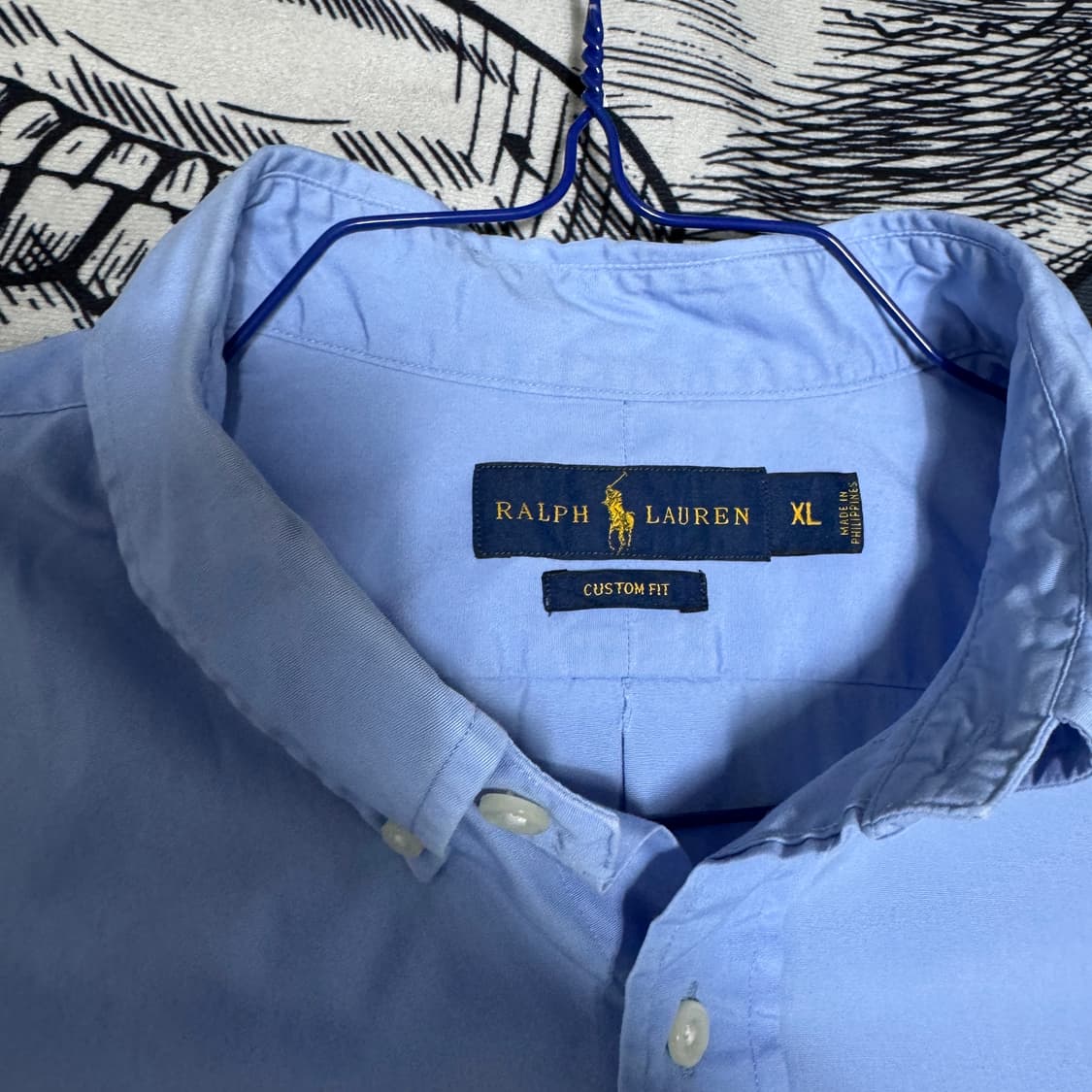 폴로랄프로렌 블루 셔츠 커스텀핏 XL사이즈 상품이미지3