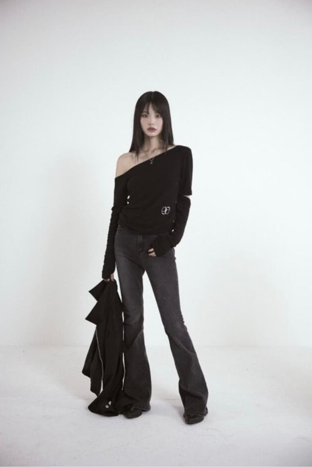 애즈온 마지 팬츠 블랙 상품이미지1