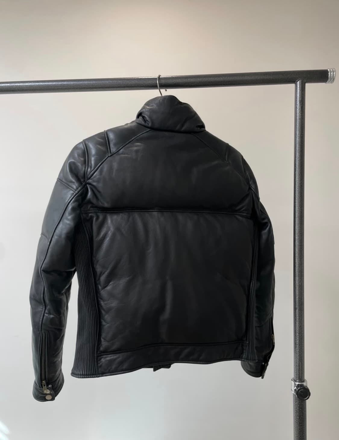 (L) 락시크 바이커 가죽 패딩 상품이미지3