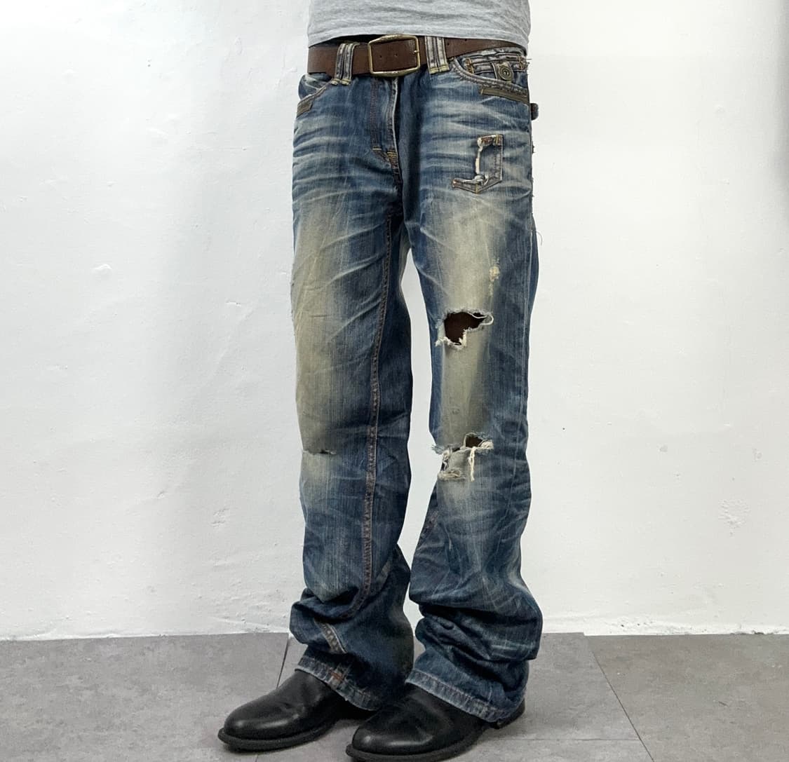 Lolita Jeans Distressed Sand Washed Deni 상품이미지3