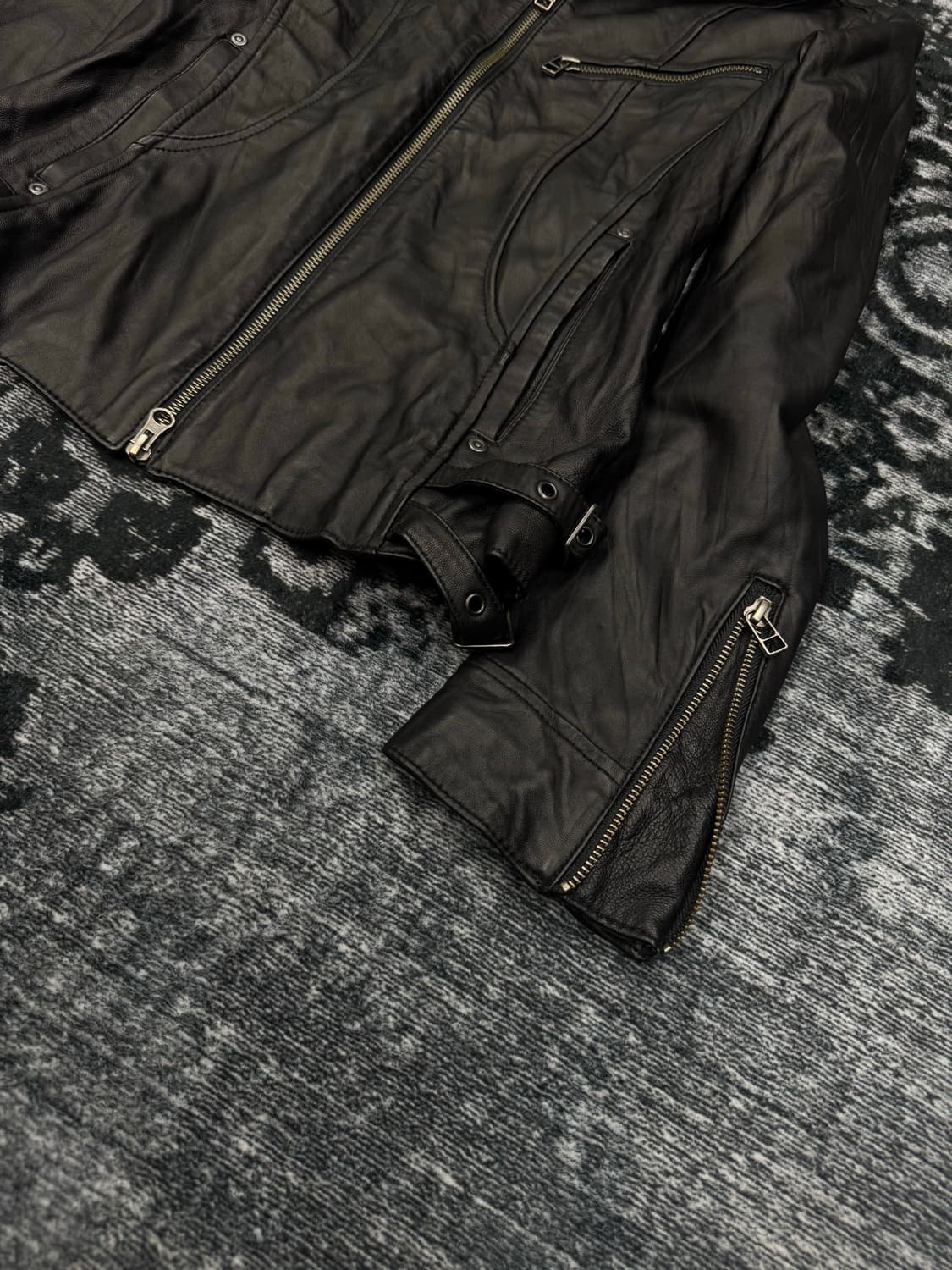 Edge rupert leather hood rider jacket 상품이미지5