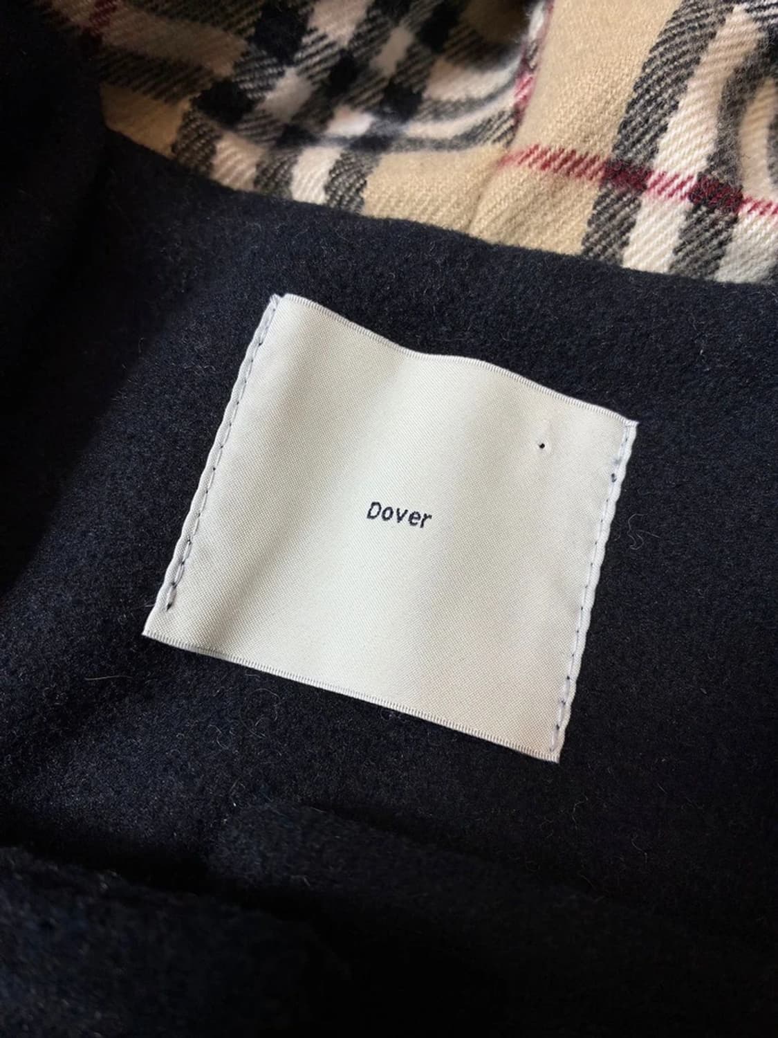 DOVER 안감 오버핏 체크 울 더플 코트 PN7201 상품이미지6