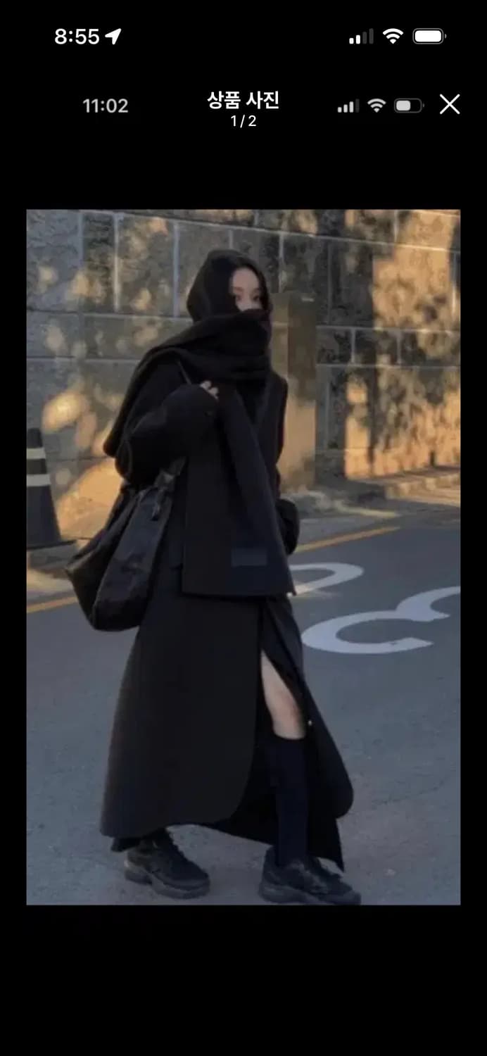 트리밍버드 캐시미어 머플러 블랙 상품이미지1