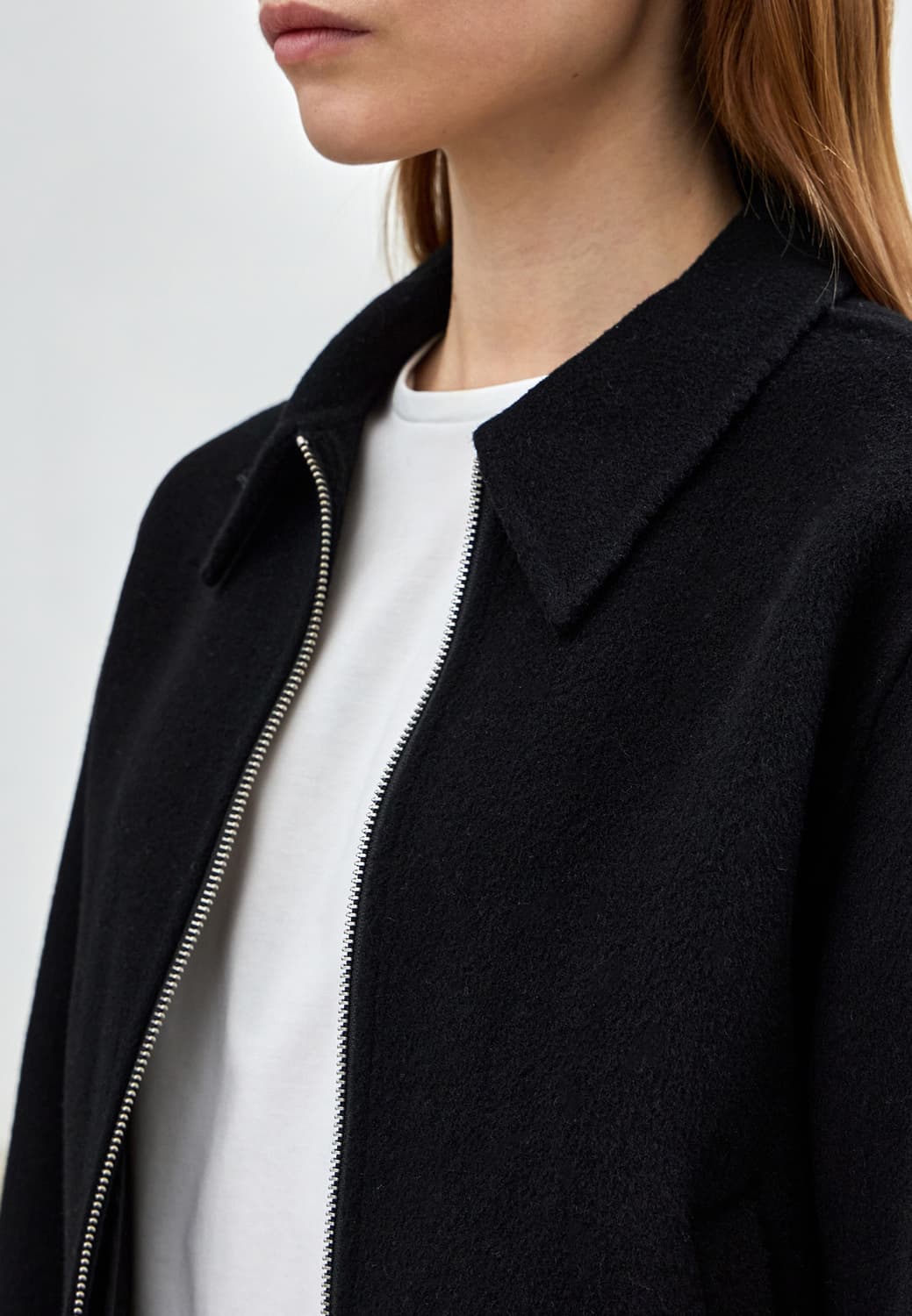 notia 노티아 울 핸드메이드 블랙 집업 자켓 아우터 S 상품이미지2