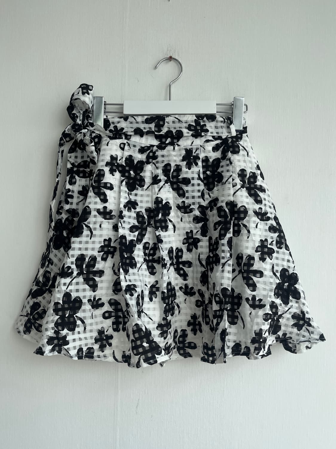 모노 플라워 시스루 리본 스커트 상품이미지3