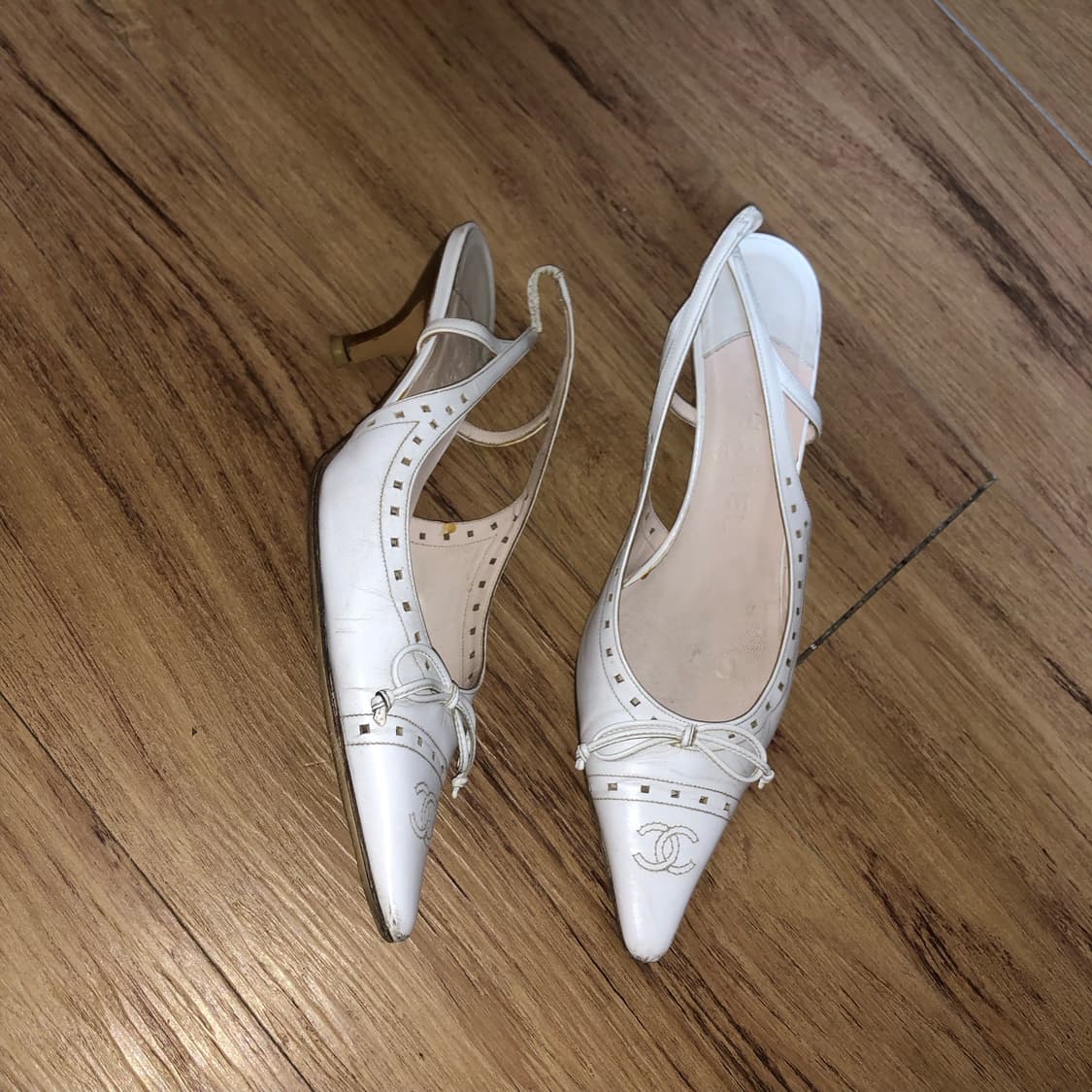 Chanel white heels 📬  상품이미지4