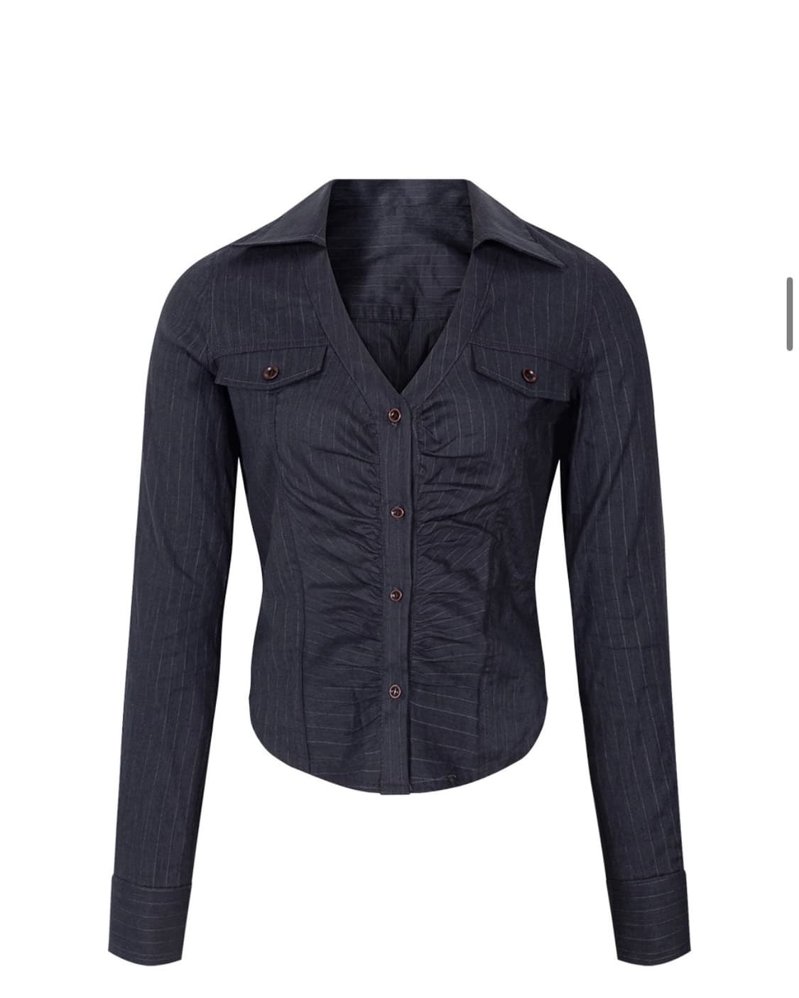 플노팔 카일라 셔링 셔츠 탑 (Indigo) 상품이미지2