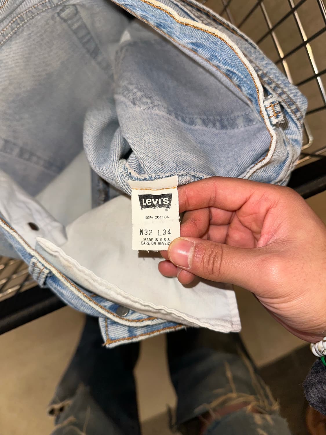 90’s Levi’s 501 repair denim washed pant 상품이미지9