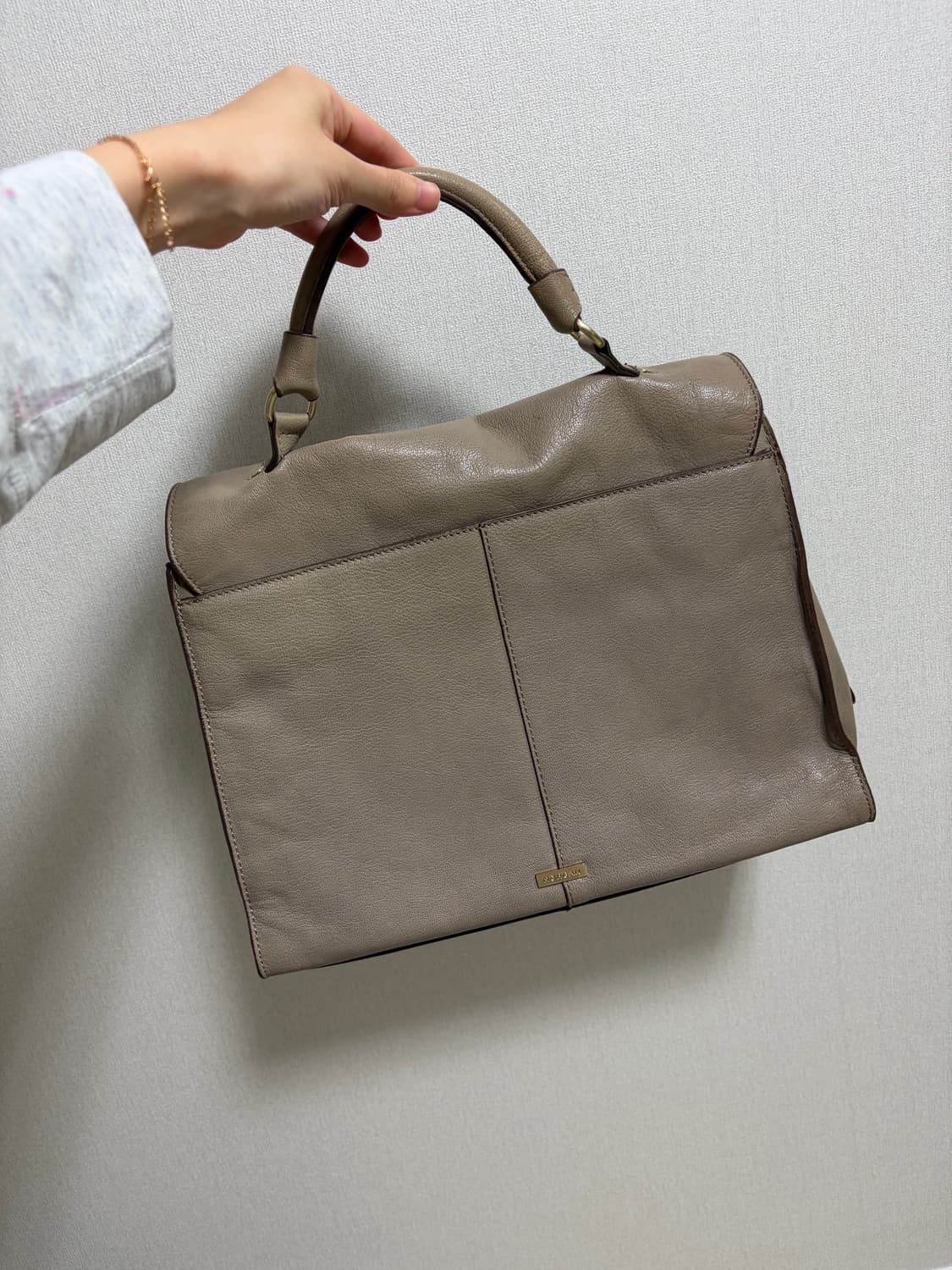 모르간 여성 가죽 가방 토트백 베이지 타프 morgan 상품이미지2