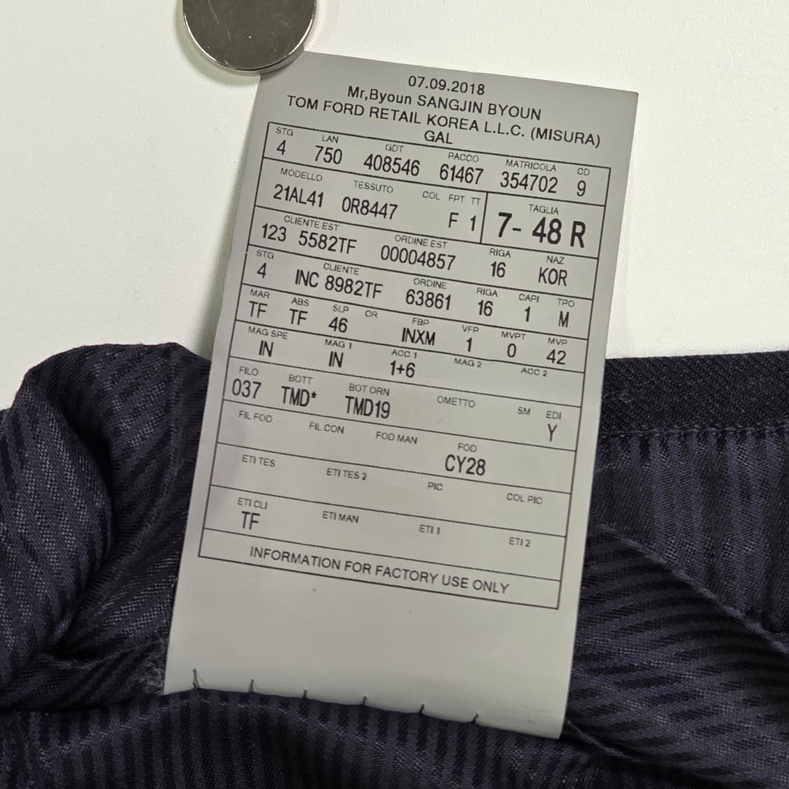 TOM FORD WINDSOR SUIT 톰포드 윈저 수트 (48) 상품이미지10