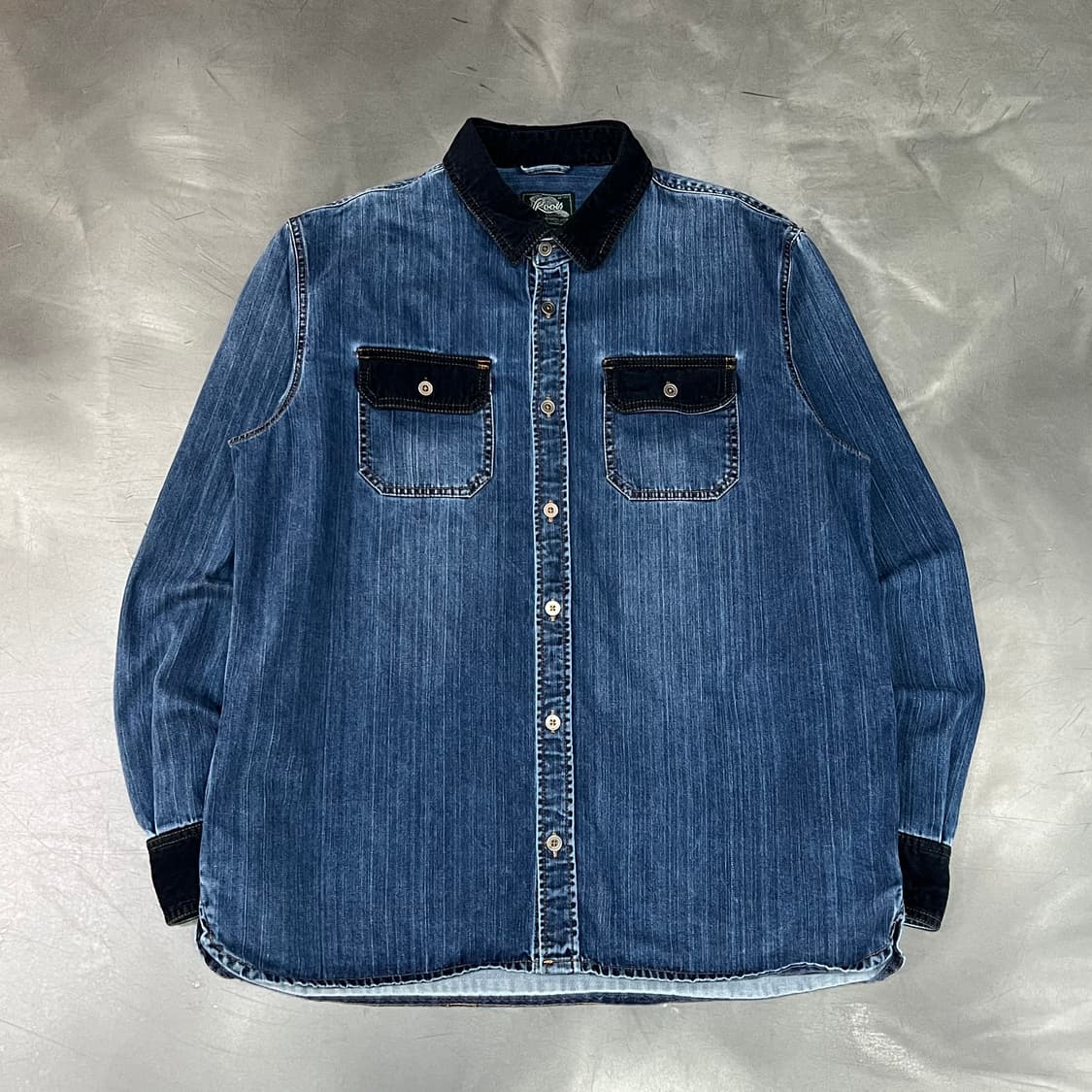  루츠 코듀로이 배색 데님셔츠 y16135 상품이미지1