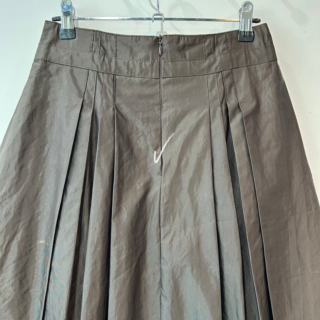 브라운 버클 플리츠 스커트 상품이미지5