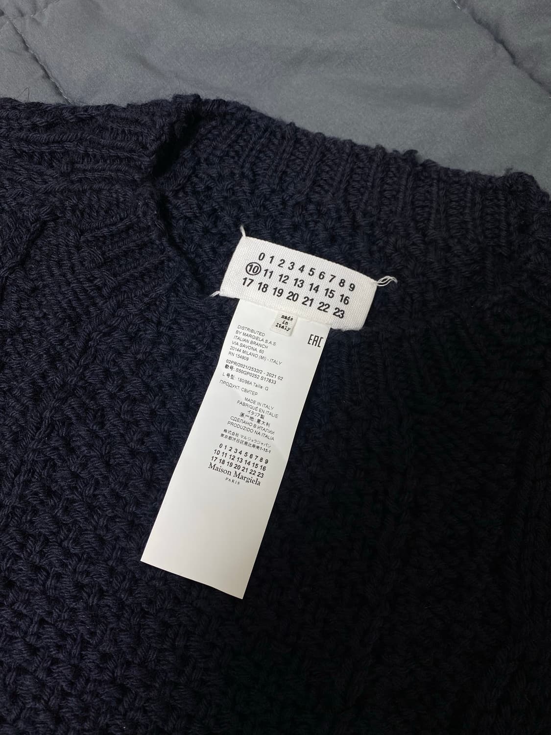 [105]마르지엘라 21FW 울 케이블 피셔맨 디스트로이드 니트 상품이미지3