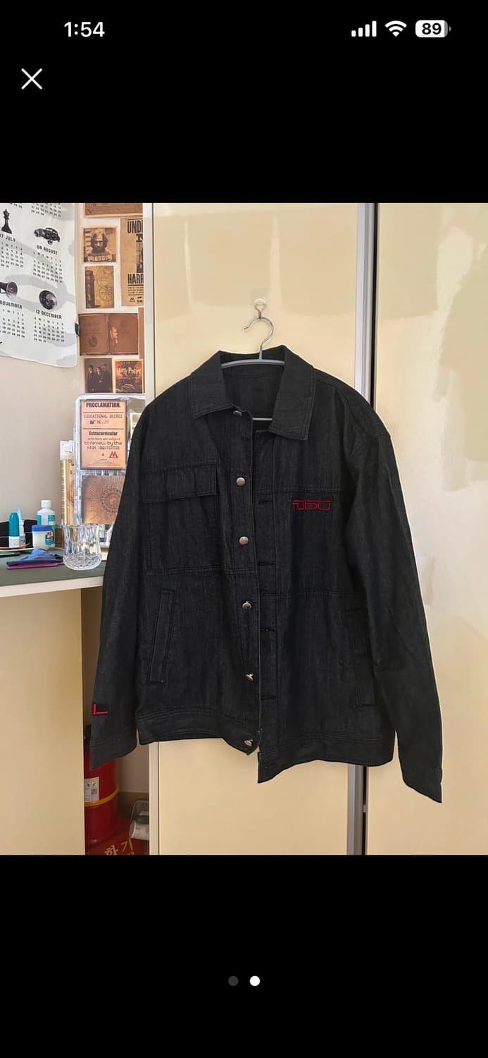 후부 데님 자수 자켓 상품이미지1