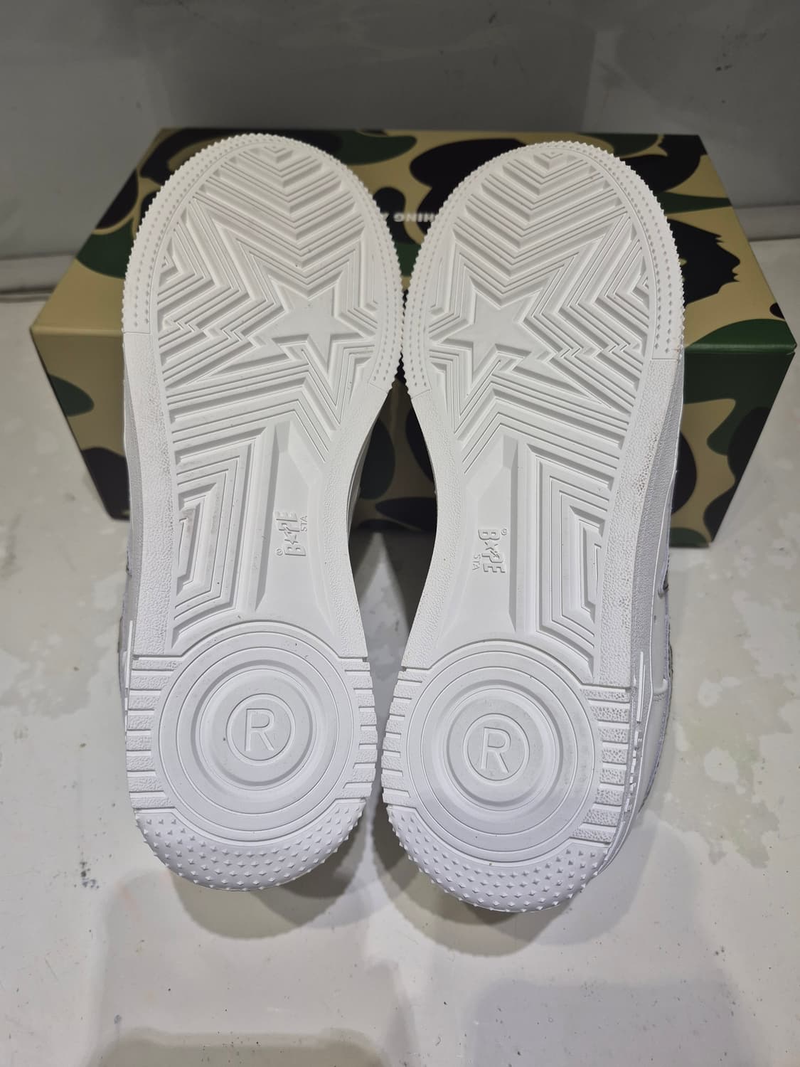 베이프 ABC 카모 베이프 스타 로우 스니커즈 그린 상품이미지2