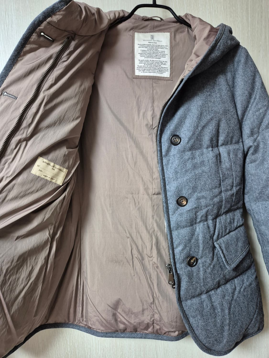 (명품) 부르넬로 쿠치넬리 다운패딩 버진 울패딩자켓 후드자켓 상품이미지5