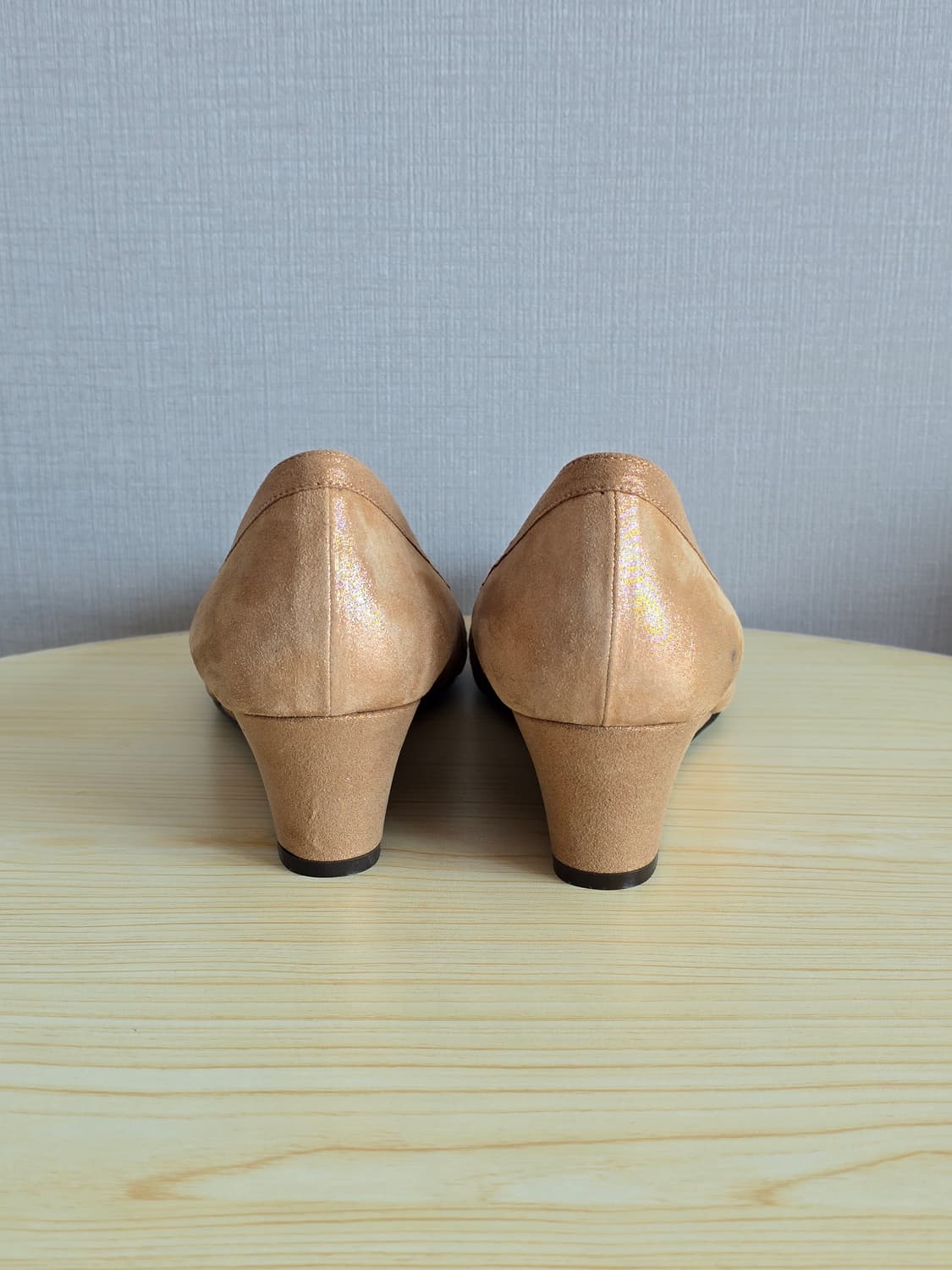 츠모리치사토 레더 웨지힐 펌프스 245 상품이미지5