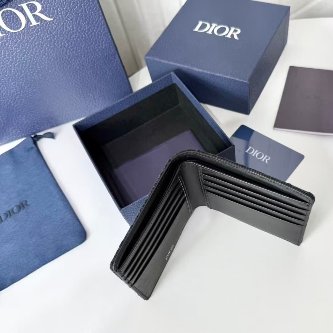 디올 컴팩트 코인 지갑 & 블랙 디올 오블리크 자카드 상품이미지6