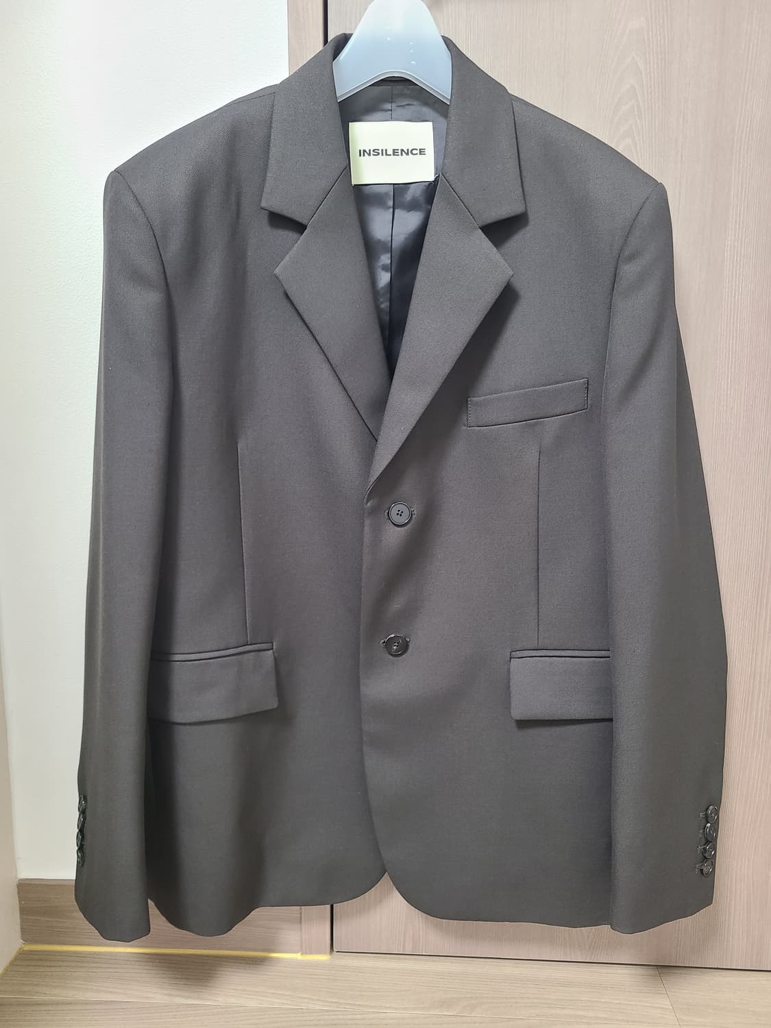 [S]인사일런스 울 셋업 그레이 브라운 상품이미지3