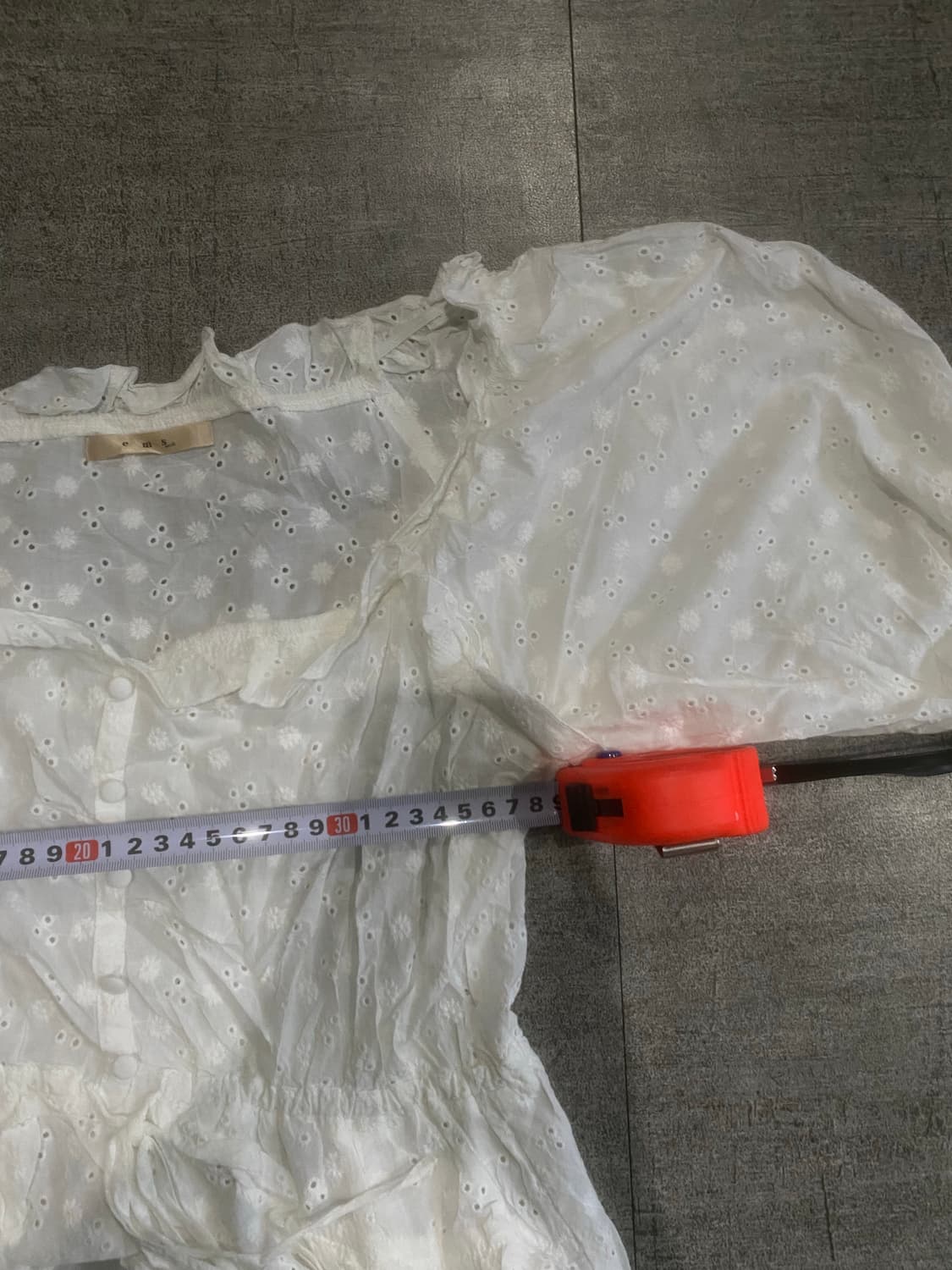 일본빈티지 Ems 하구미모리걸 달천깔페어리 콩단추 반팔블라우스 상품이미지2