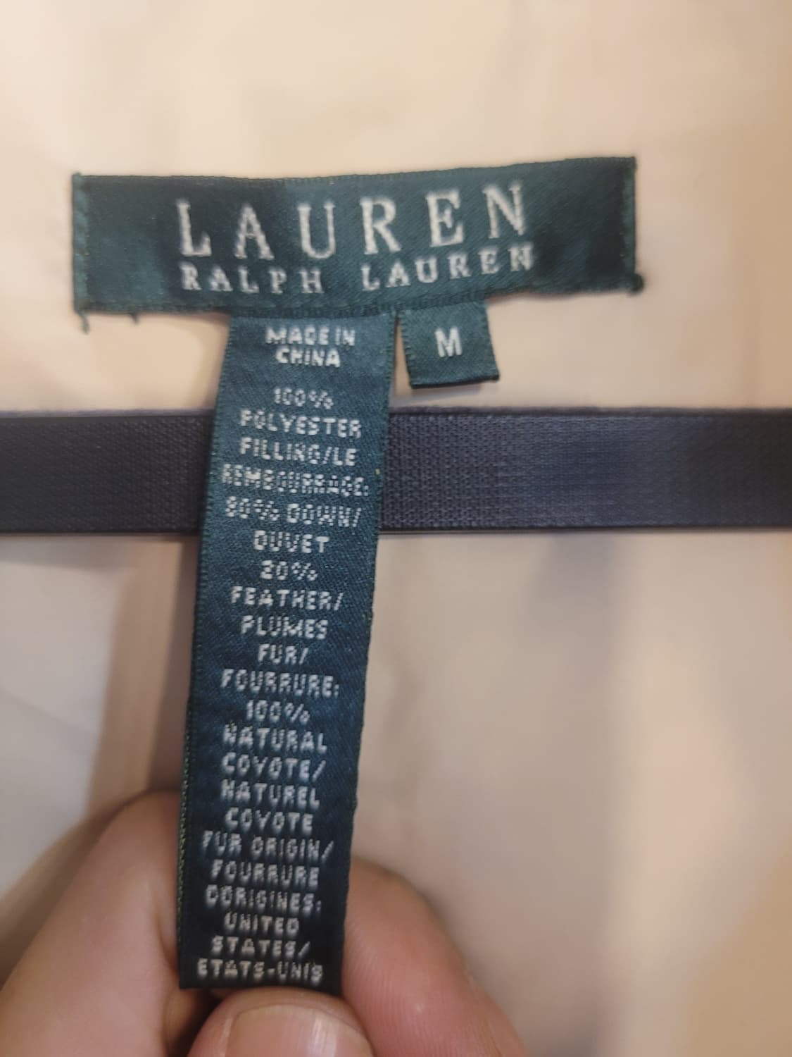 폴로 랄프로렌 코요테 퍼 패딩 M(95) 상품이미지7