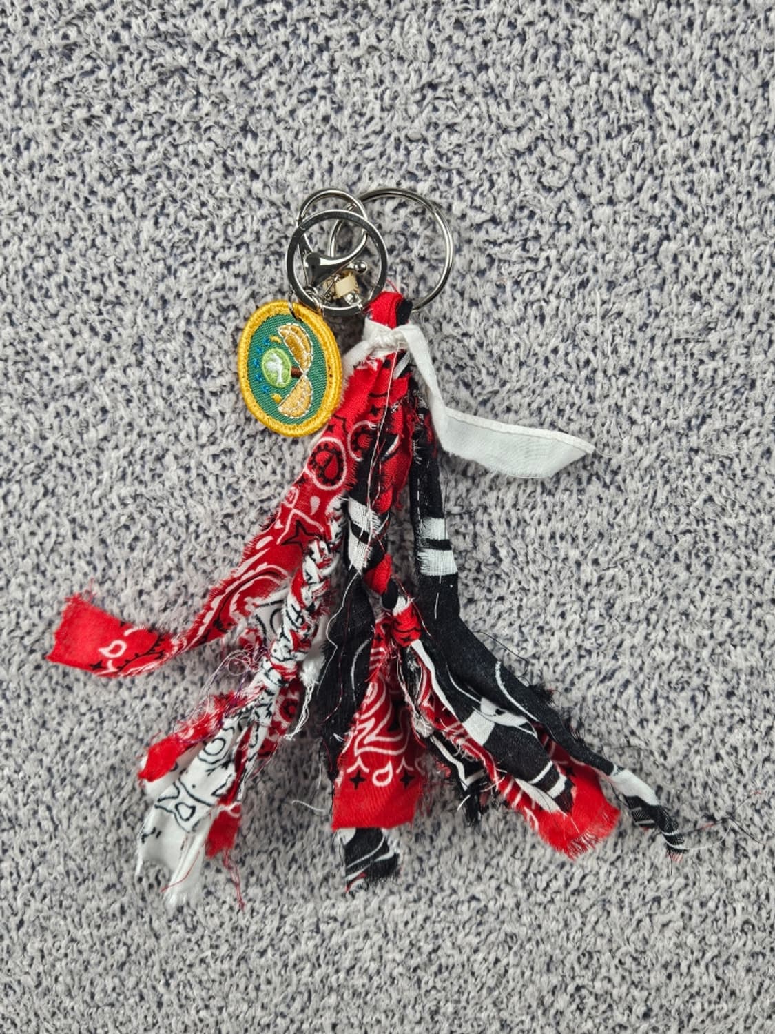 핸드메이드 커스텀 패치 반다나 카라비너 키링 ( OS ) / 10682 상품이미지2