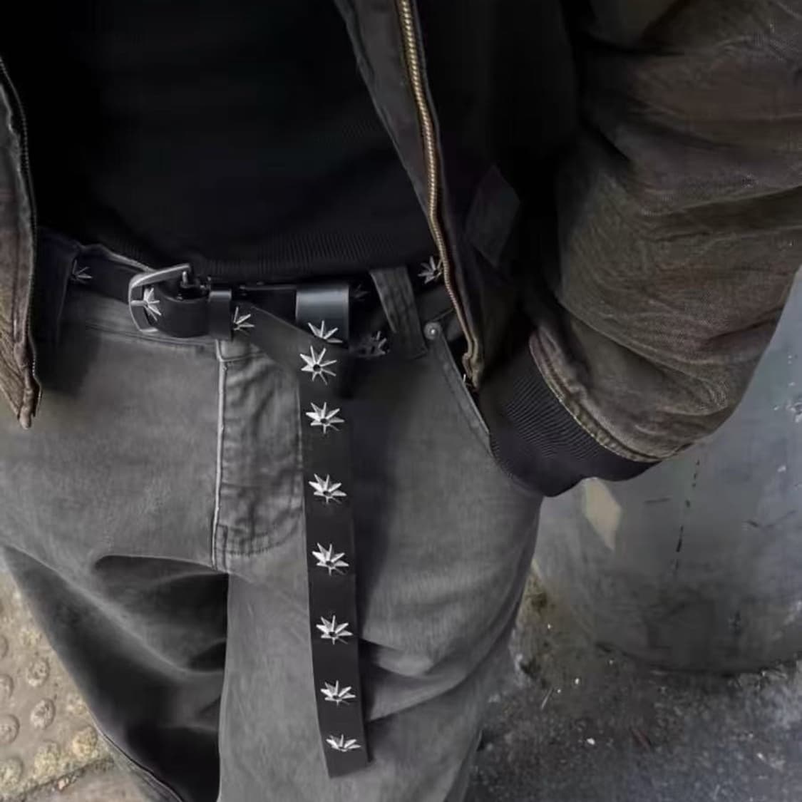 심플 블랙 스타일 레트로 징 벨트 상품이미지2