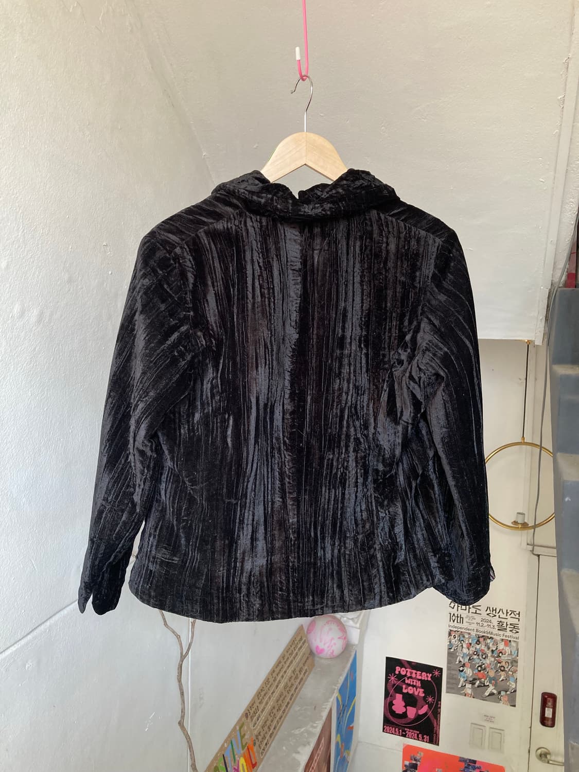 빈티지 벨벳 버튼 자켓 상품이미지5