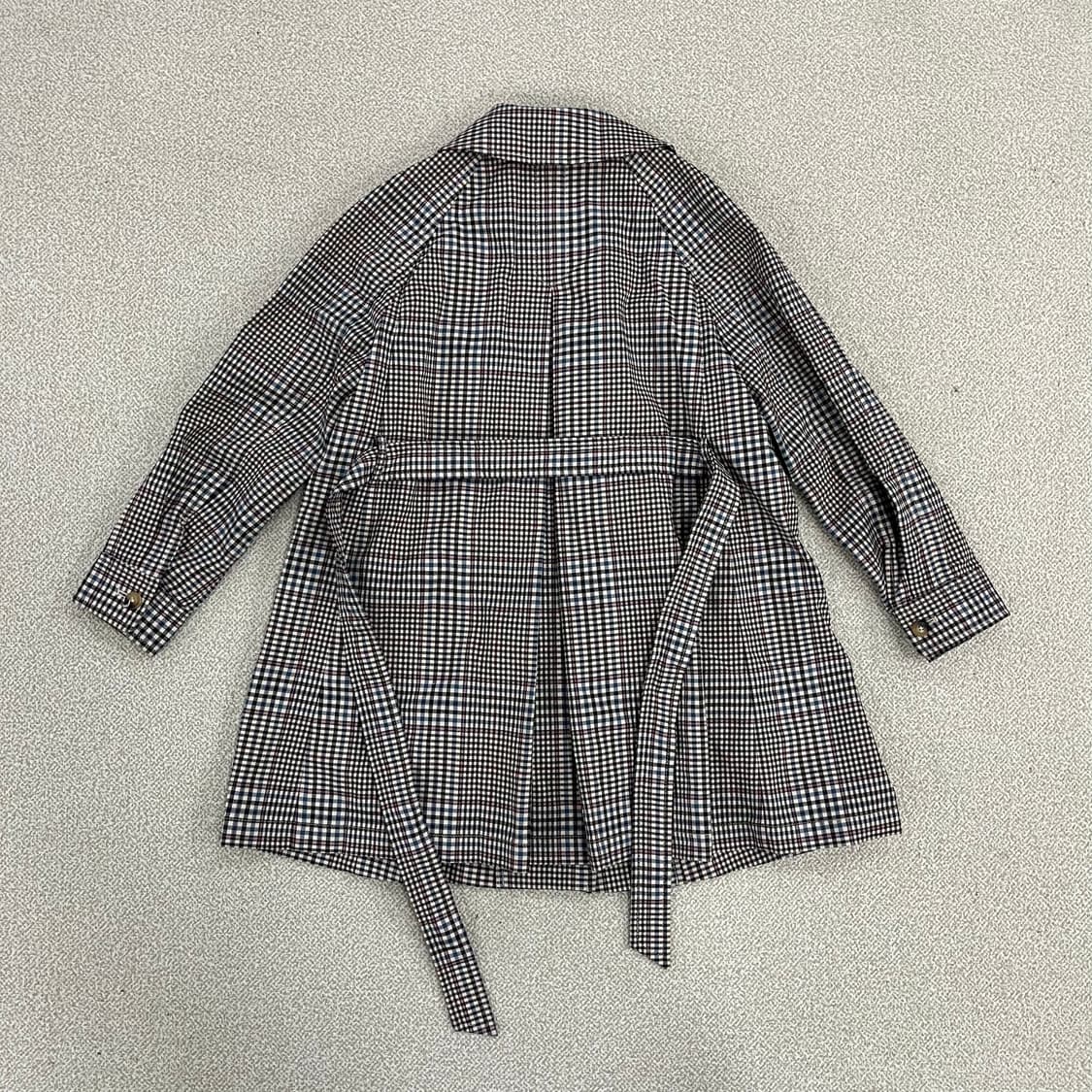 130 헤지스 키즈 체크 트렌치 코트 0213M 상품이미지4