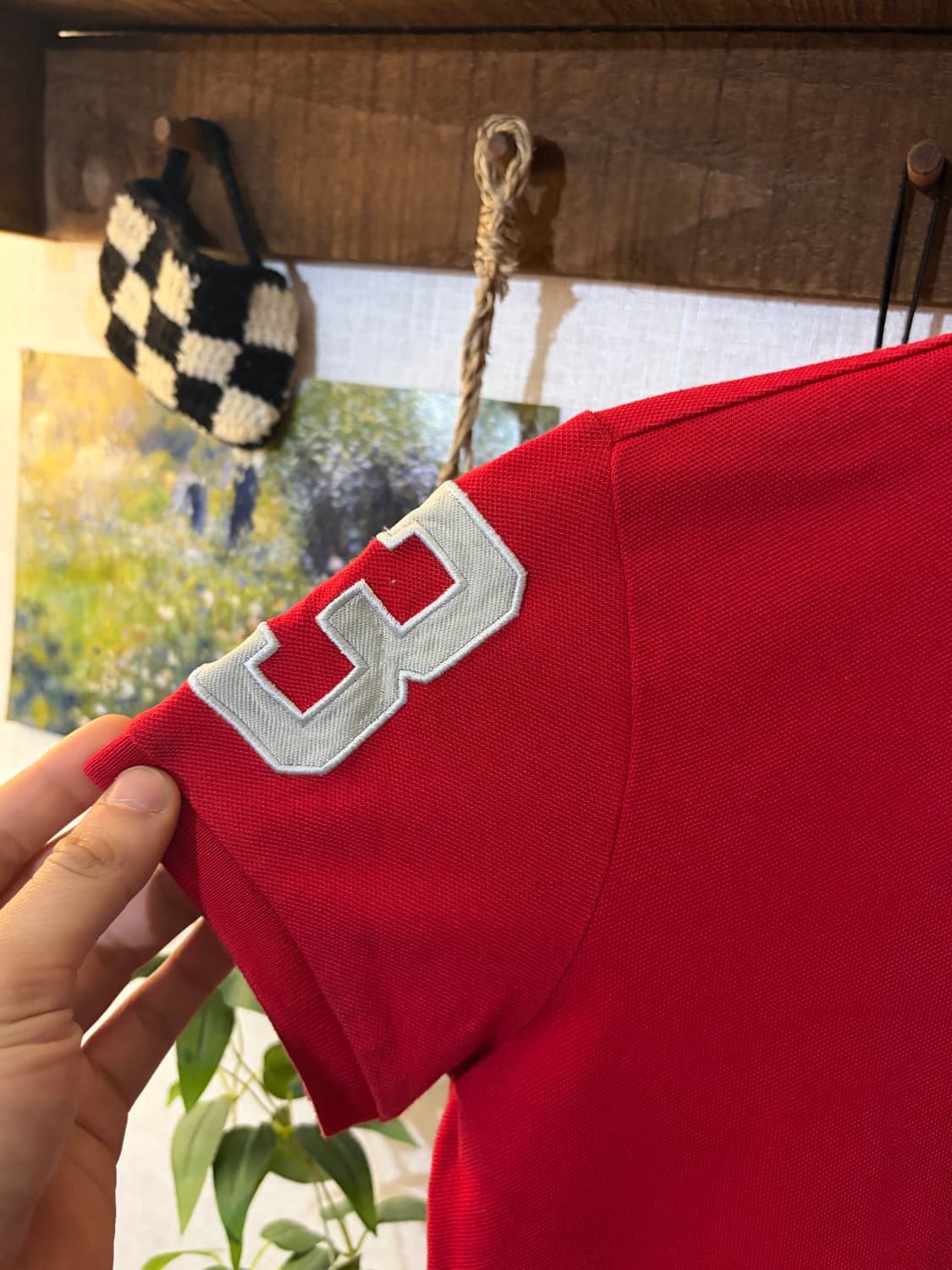 xs) 폴로 랄프로렌 골프 빅포니 pk티 레드 카라티 상품이미지8