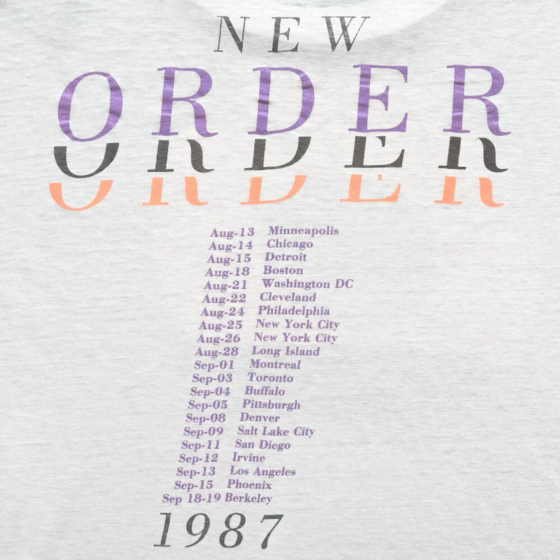 80s New Order 뉴오더 빈티지 티셔츠 상품이미지5