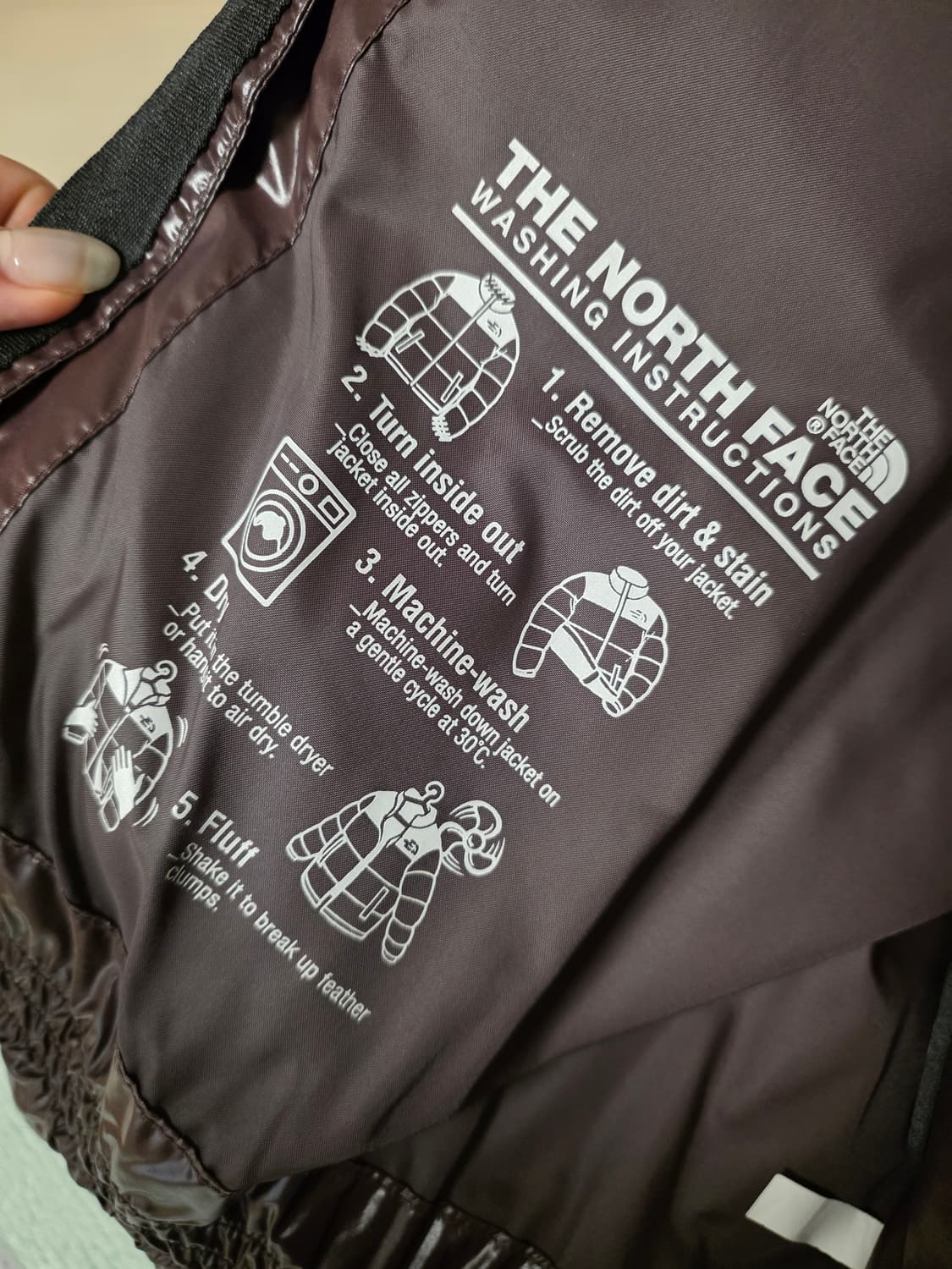 노스페이스 화이트 라벨 네오퍼피 다운 자켓 브라운 -s 상품이미지6