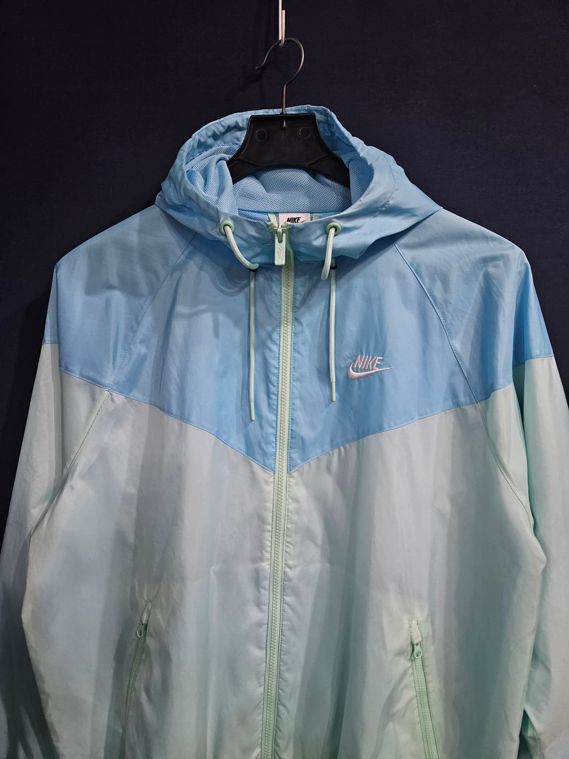 나이키 자수로고 투톤 남성 넉넉한 100 바람막이 후드집업  상품이미지7