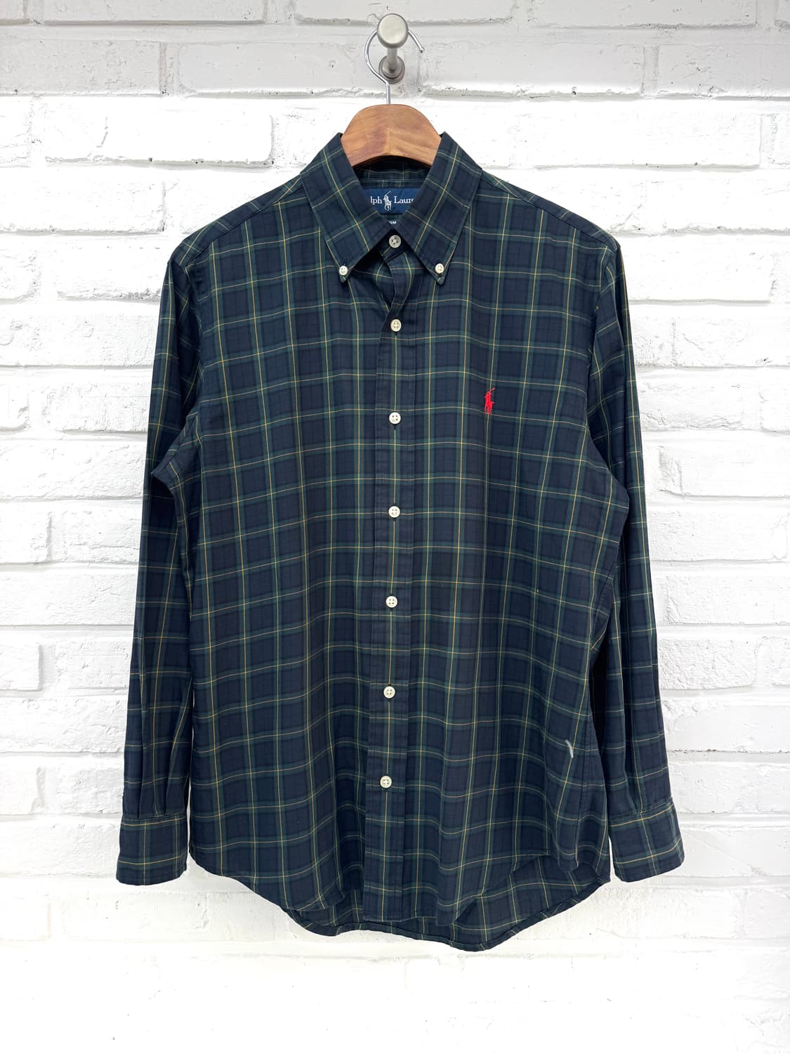 폴로 네이비 체크 커스텀핏 셔츠 상품이미지3