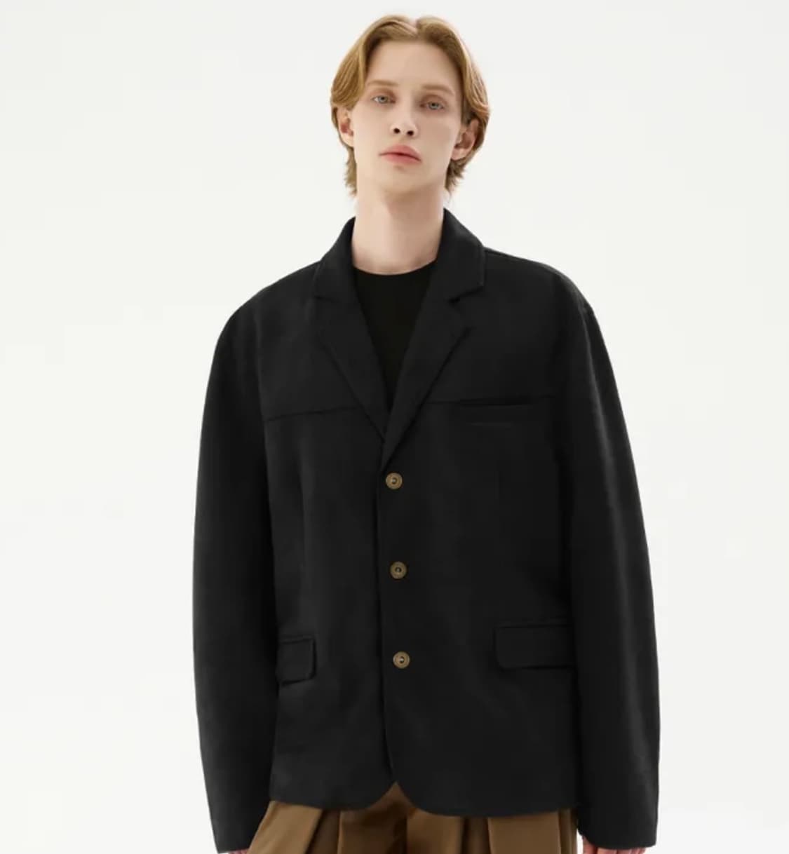 트릴리온 스웨이드 엘보우 패치3버튼 블레이저 새상품 XL 택O 상품이미지1